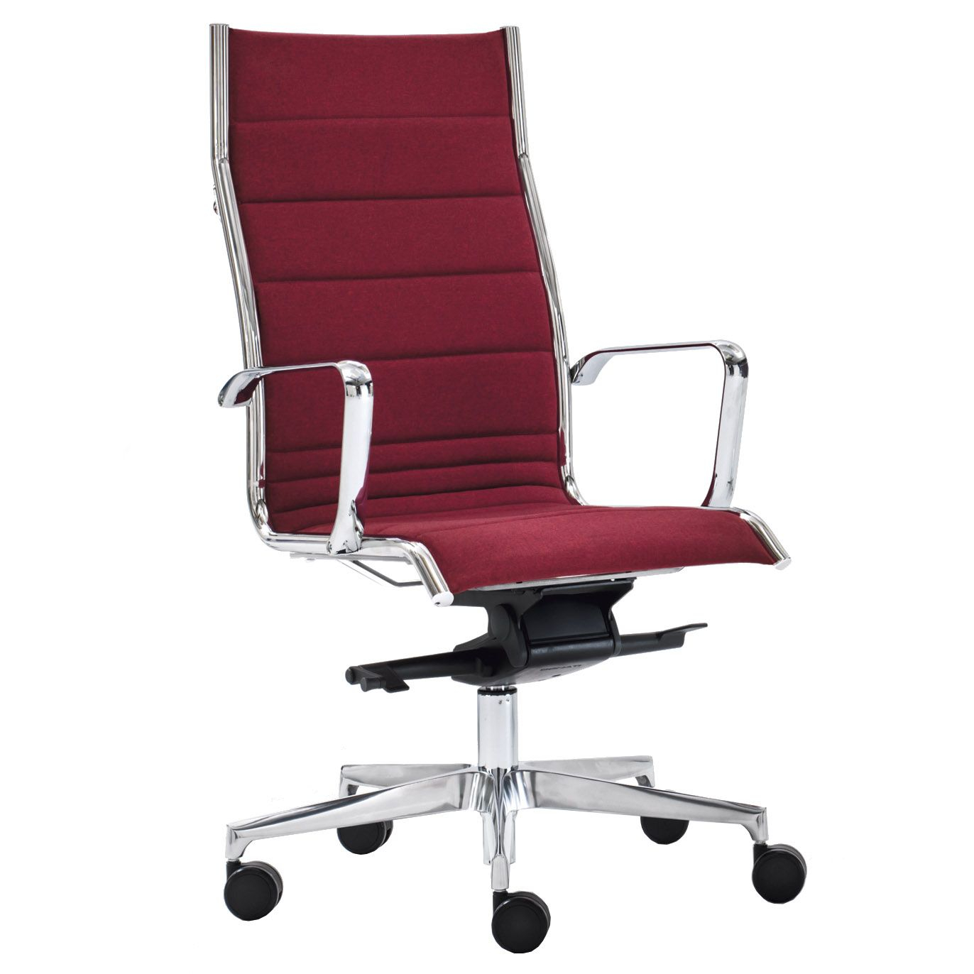 High back executive chair with castors