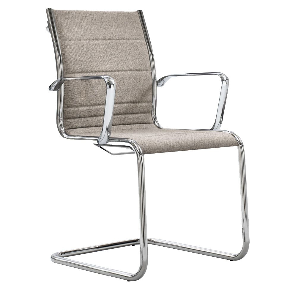 Visitor thin pad executive chair with chromed metal cantilever base B-301 Sky Ten
