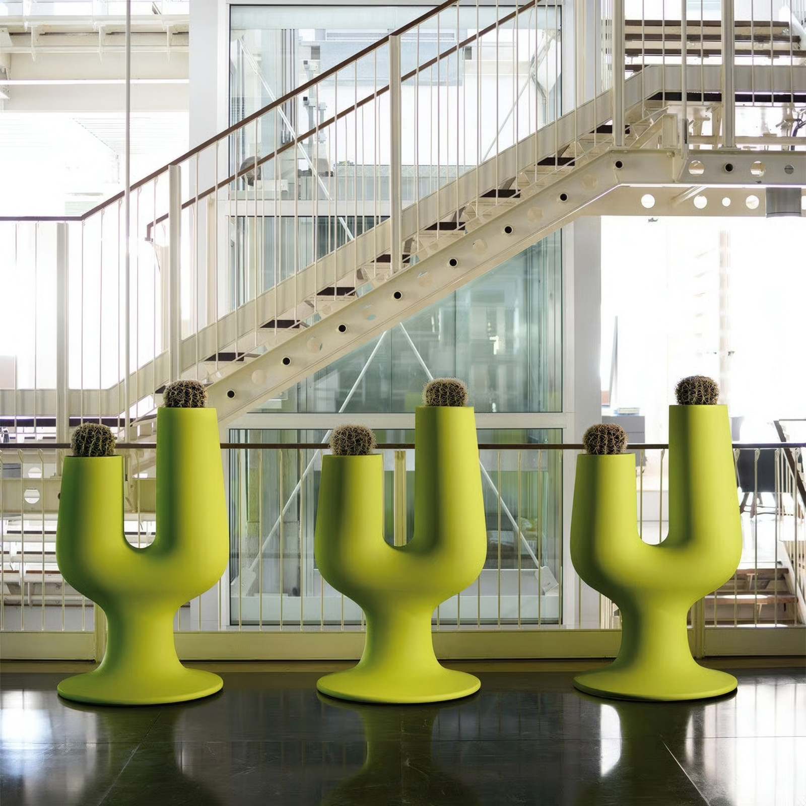 Polyethylene vase with two small compartments Cactus