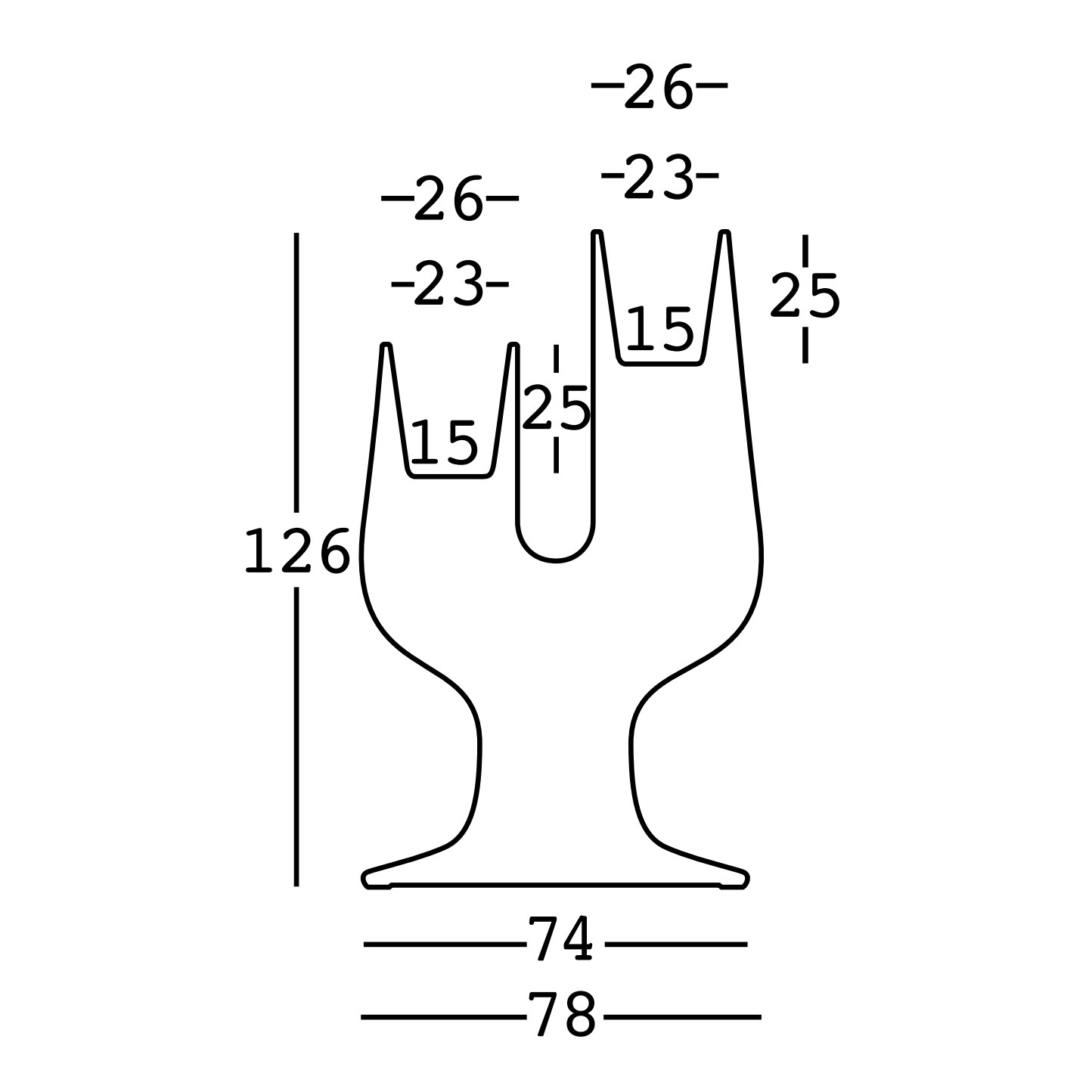 Polyethylene vase with two small compartments Cactus