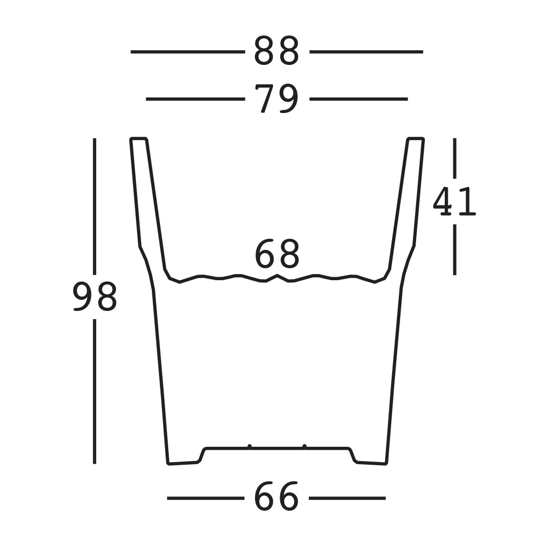 Polyethylene pot Cubalibre