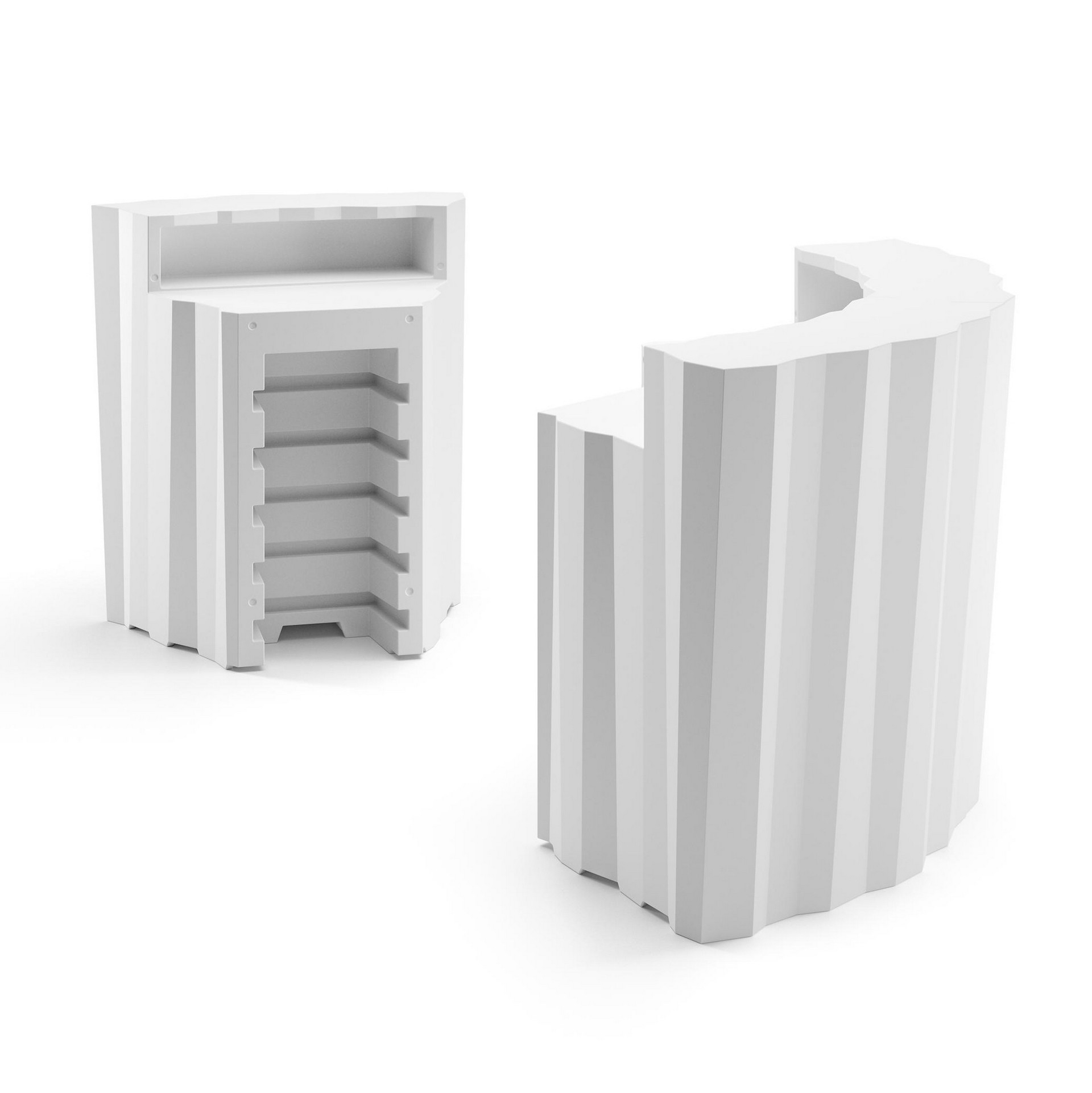 Polyethylene corner bar counter Frozen