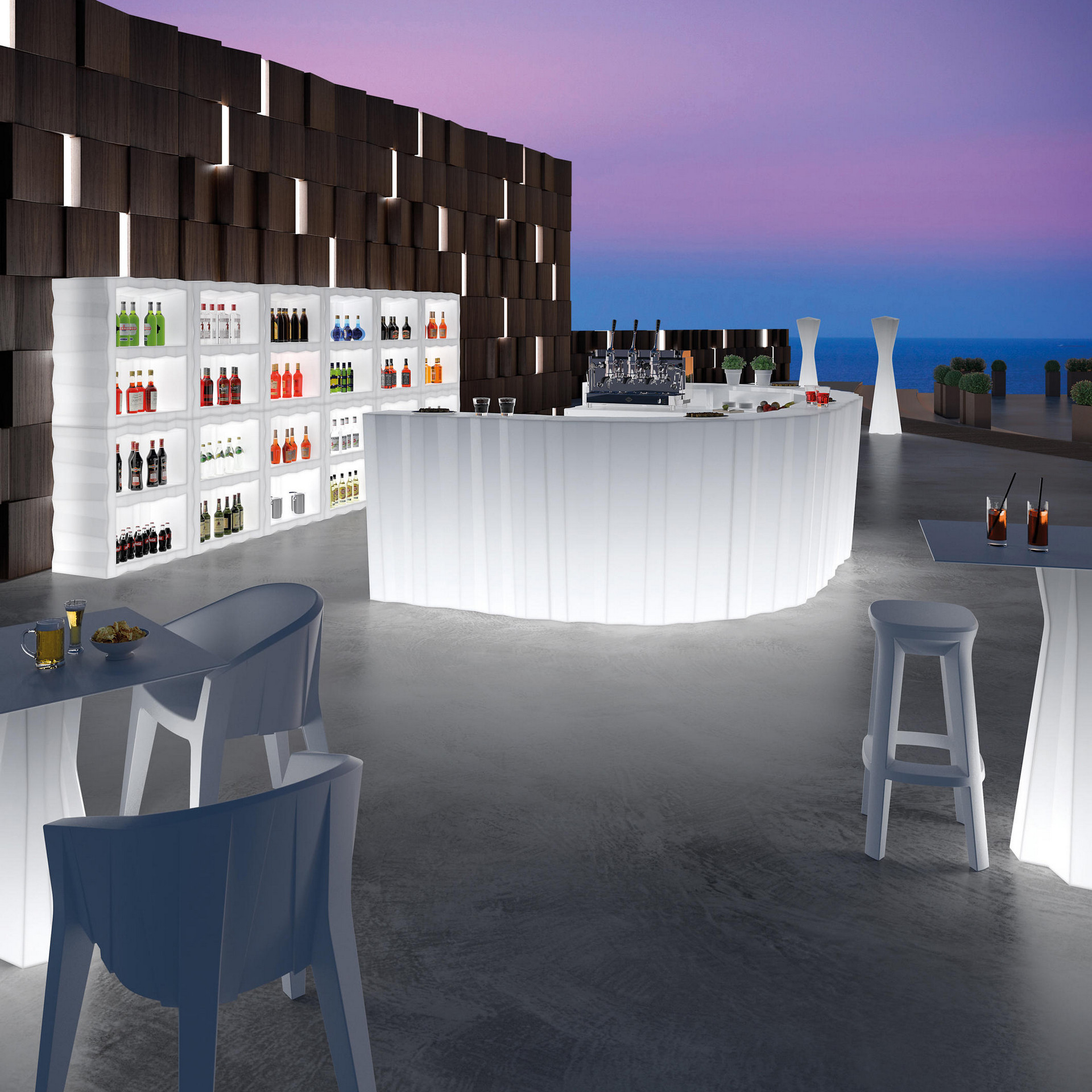 Polyethylene drinks or container cabinet Frozen Display