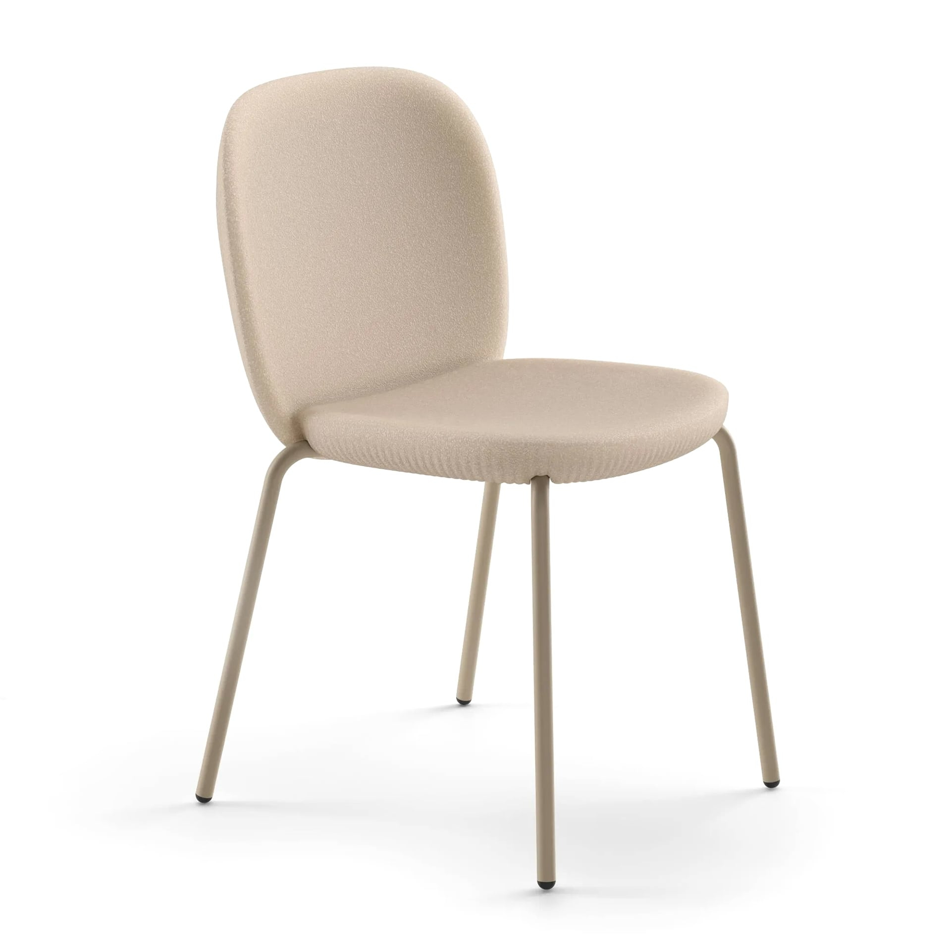Silla apilable de polietileno con patas de metal A-Fade
