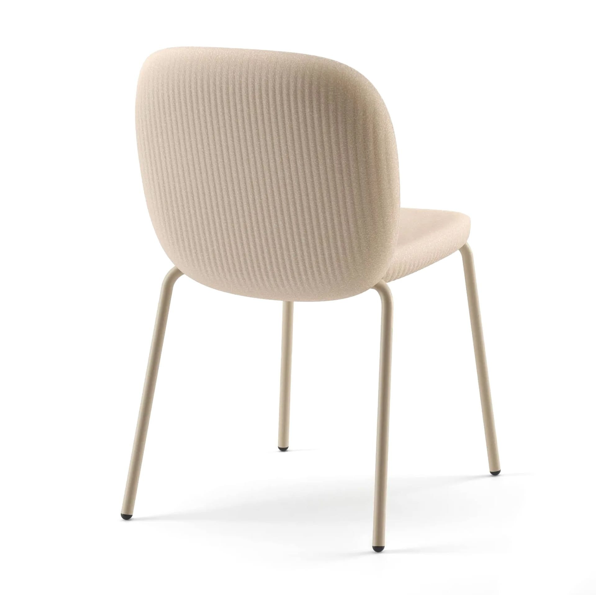 Silla apilable de polietileno con patas de metal A-Fade