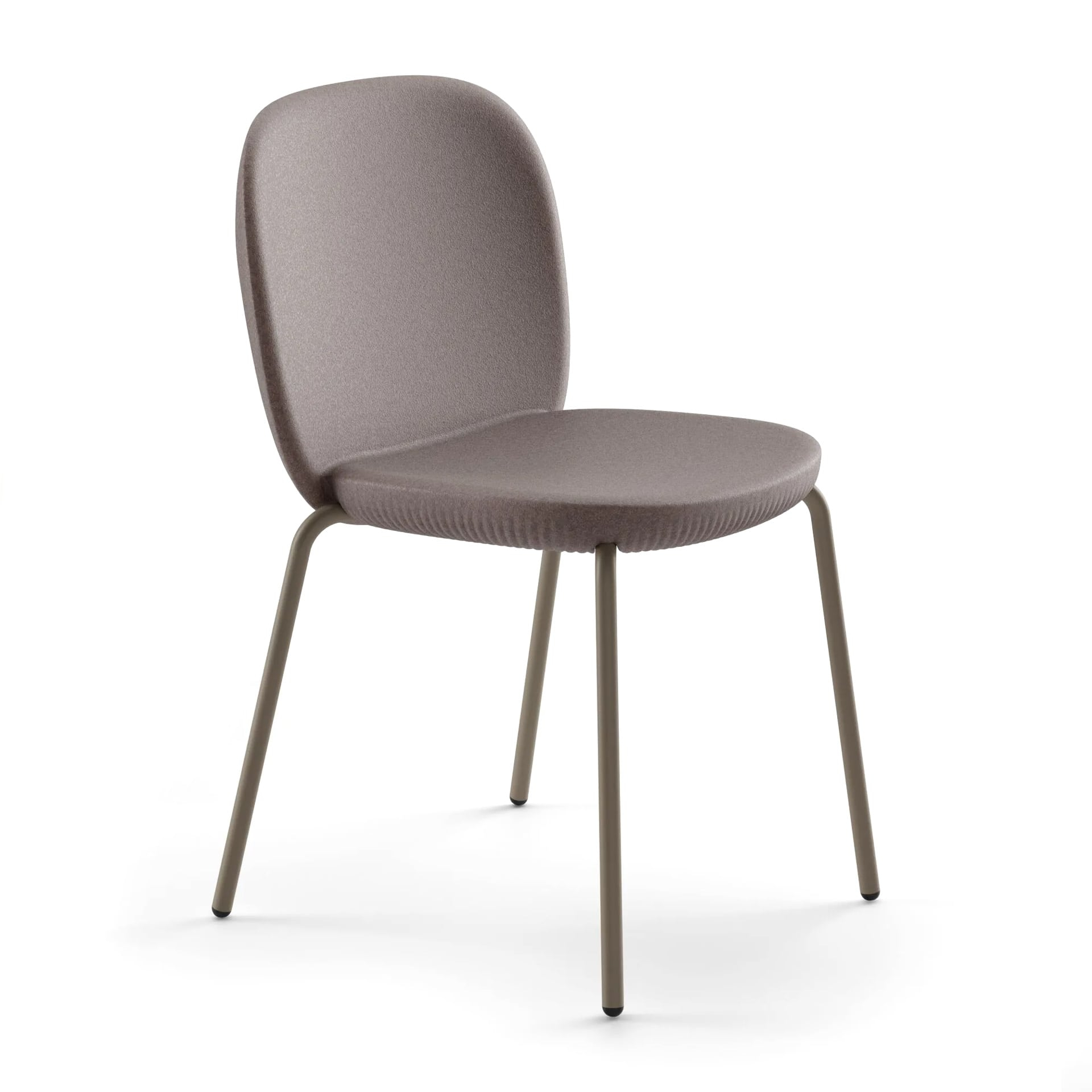 Silla apilable de polietileno con patas de metal A-Fade