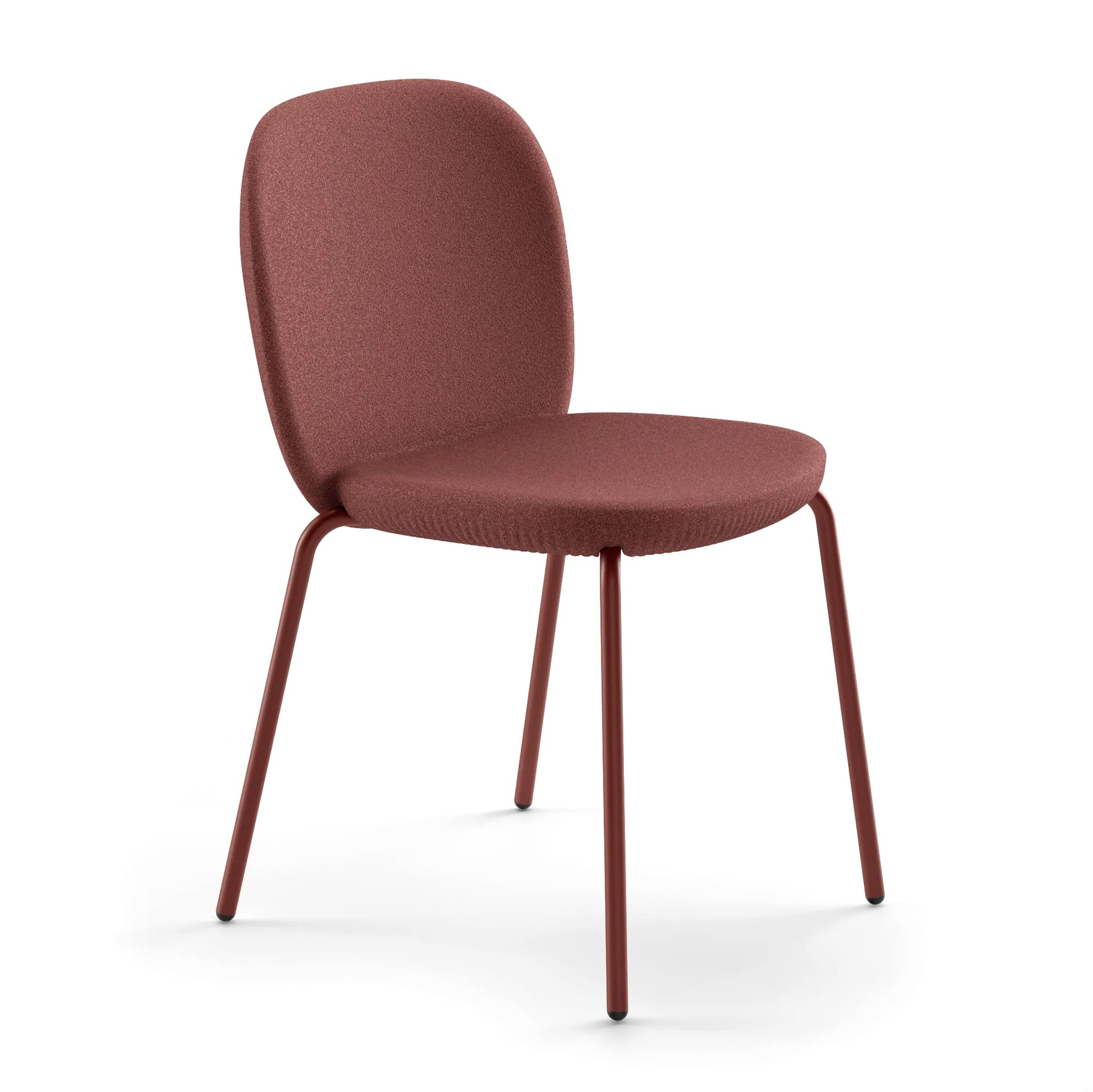 Silla apilable de polietileno con patas de metal A-Fade