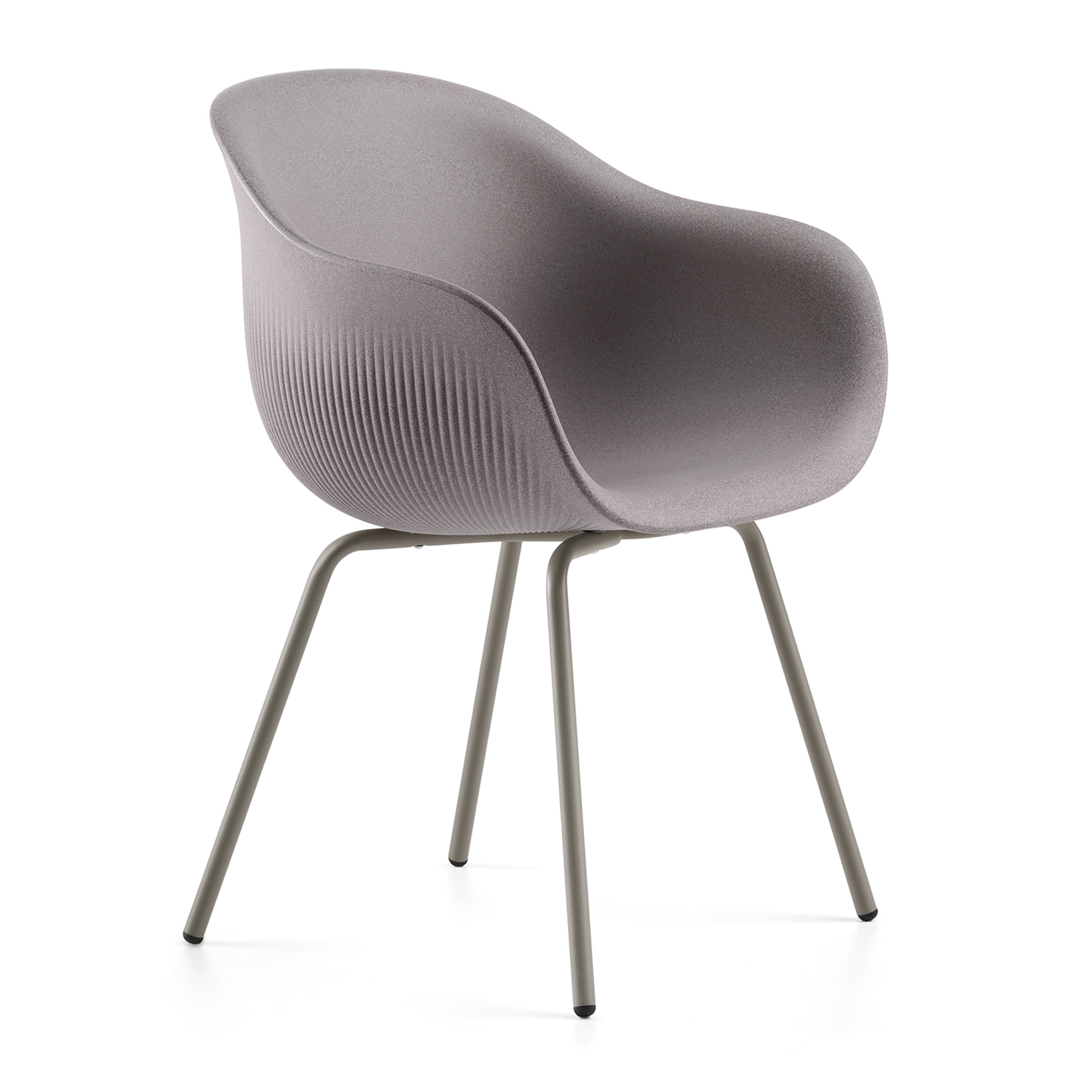 Polyethylene armchair with metal legs B-Fade