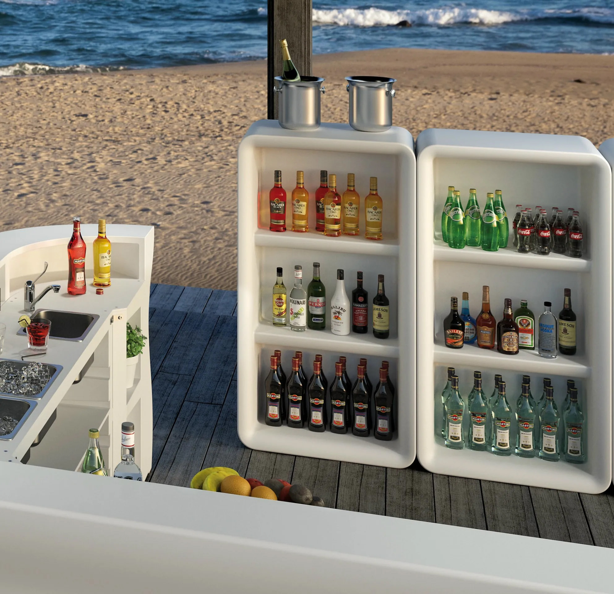 Polyethylene drinks or container cabinet Bartolomeo Display