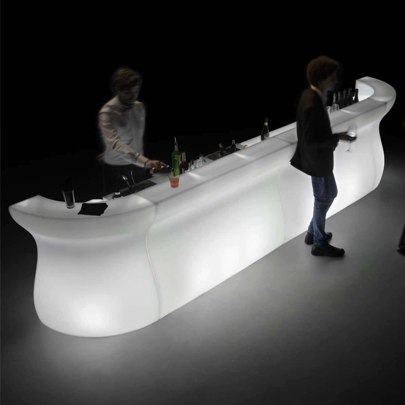 Polyethylene central bar counter Bartolomeo Desk