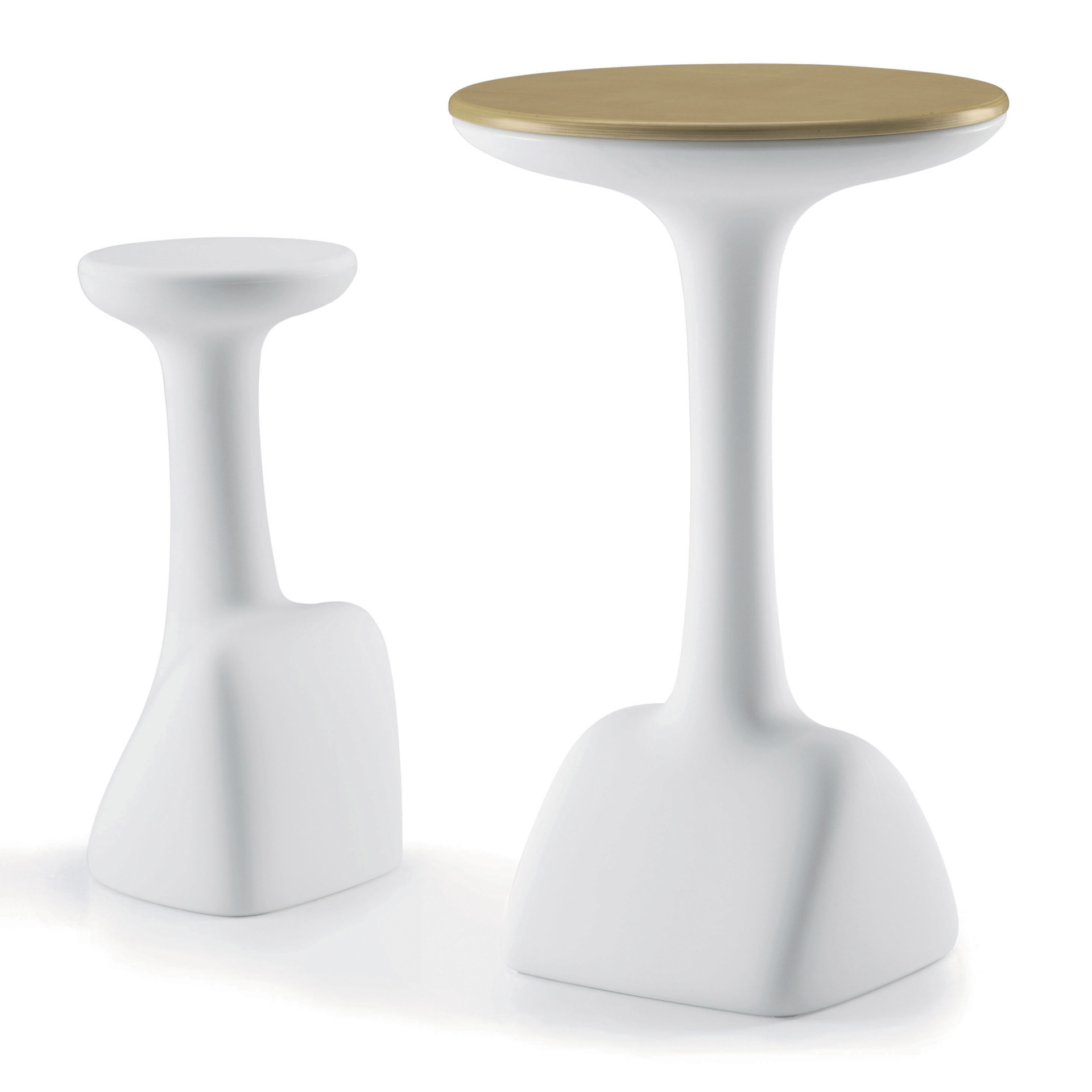 Outdoor high stool with polyethylene shell C-Armillaria