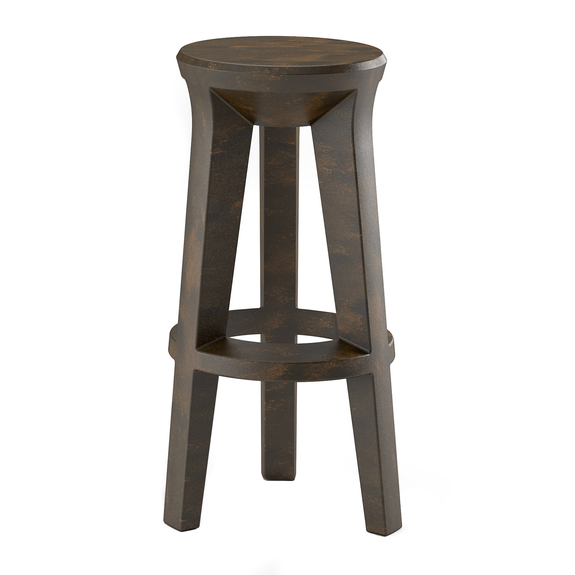 Plastic stool with round seat
