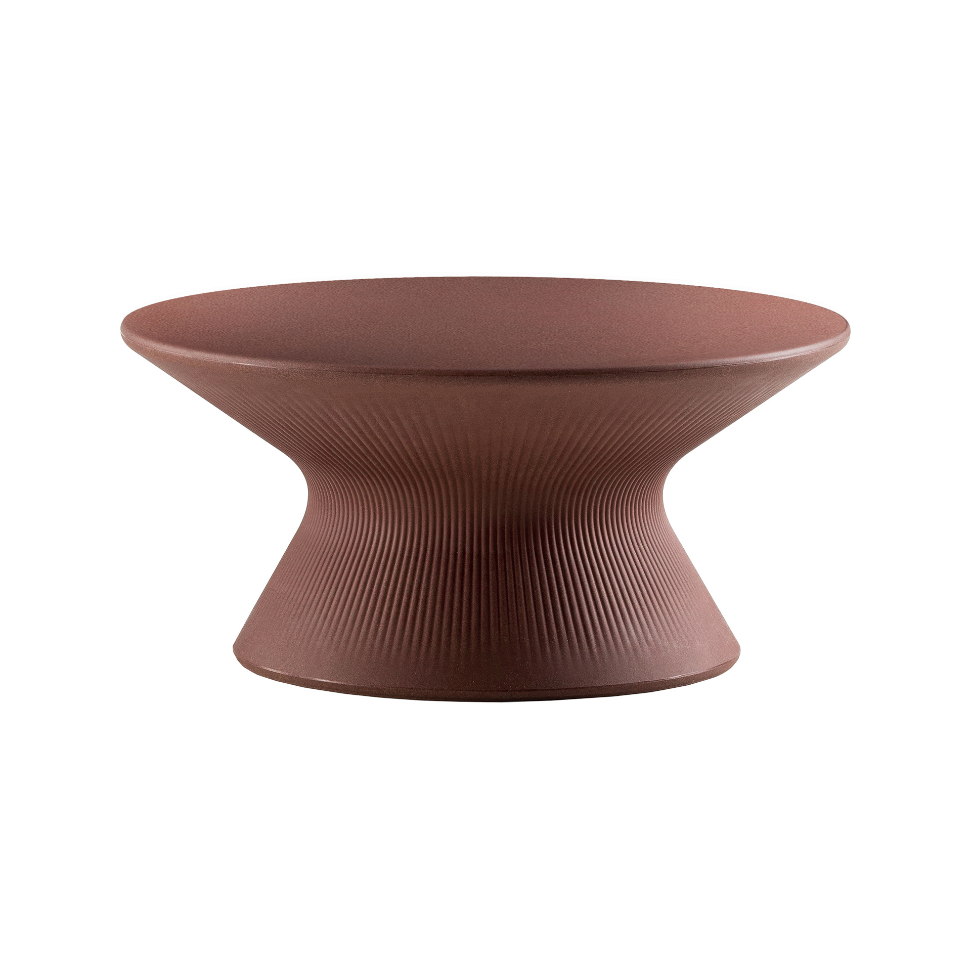 Outdoor round table in polyethylene Fade