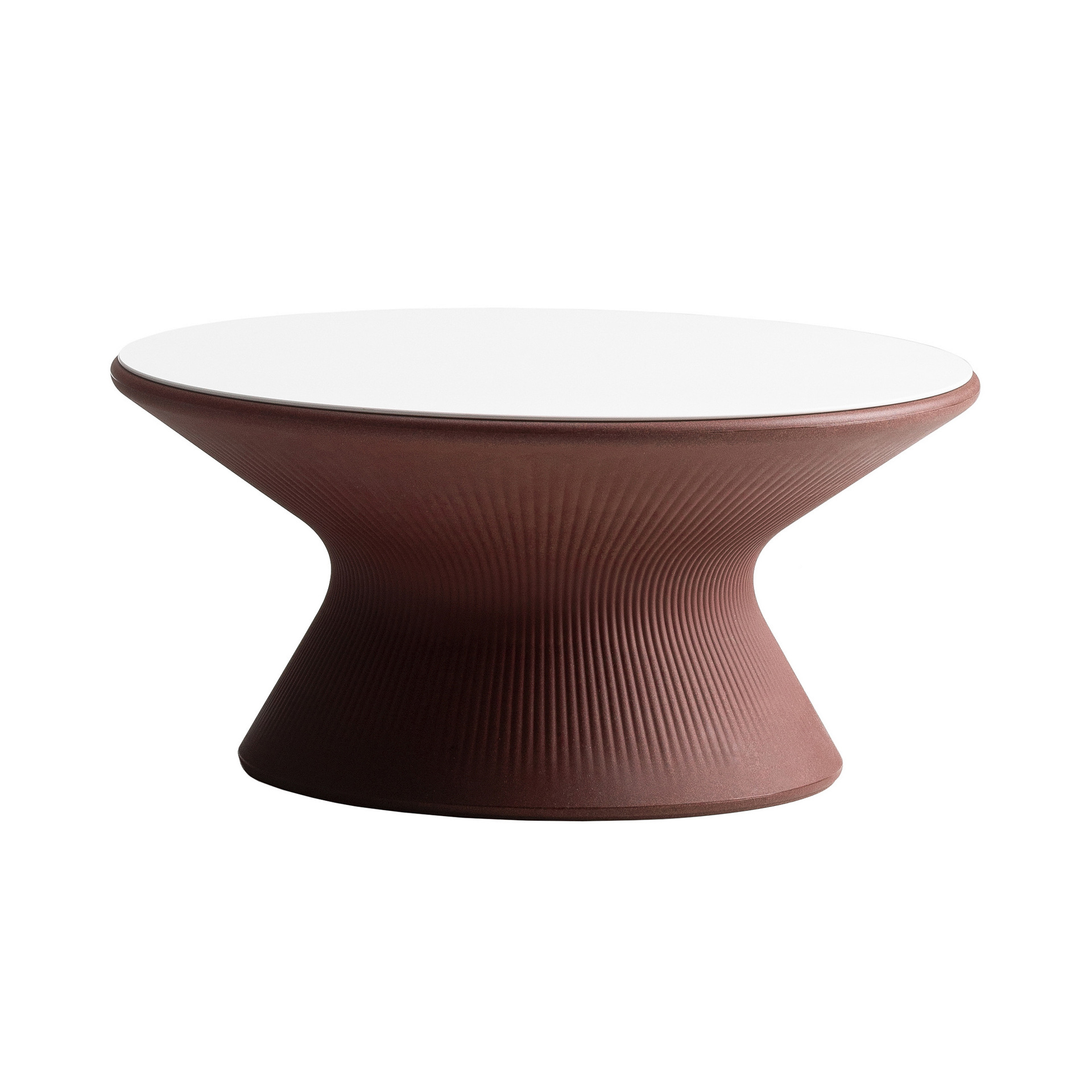 Outdoor round table in polyethylene Fade