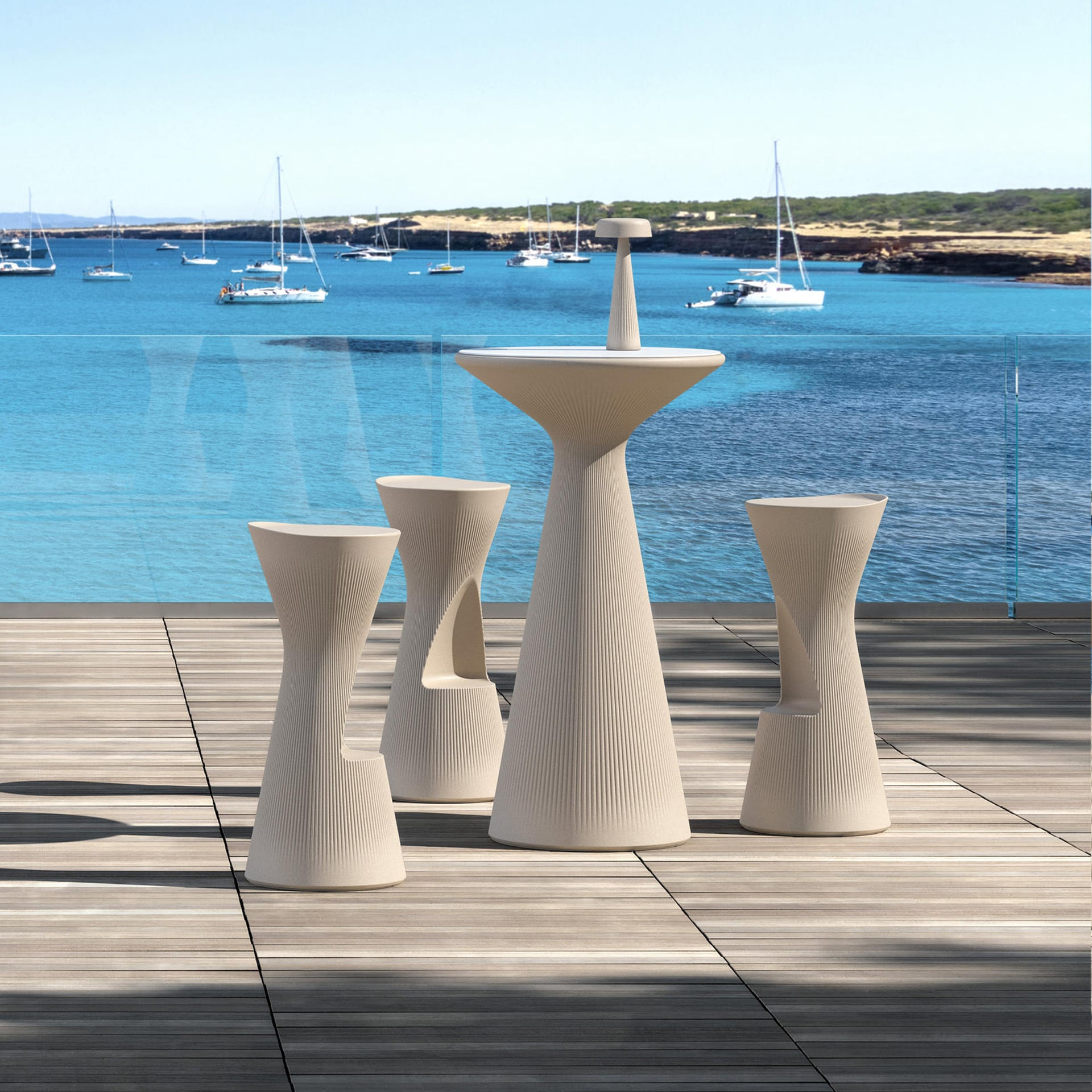 Polyethylene outdoor stool C-Fade