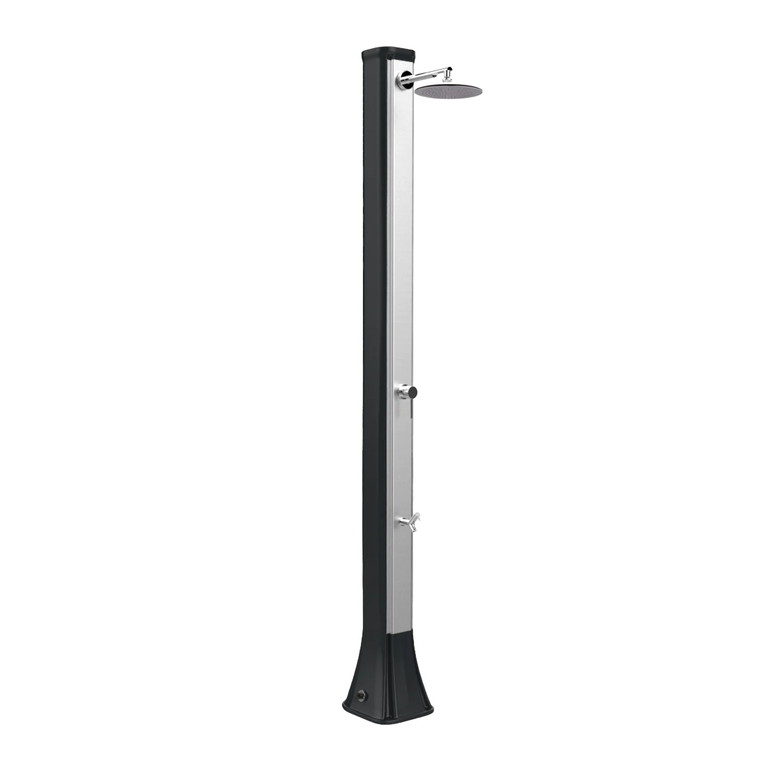 Solar shower with footwasher and inox band