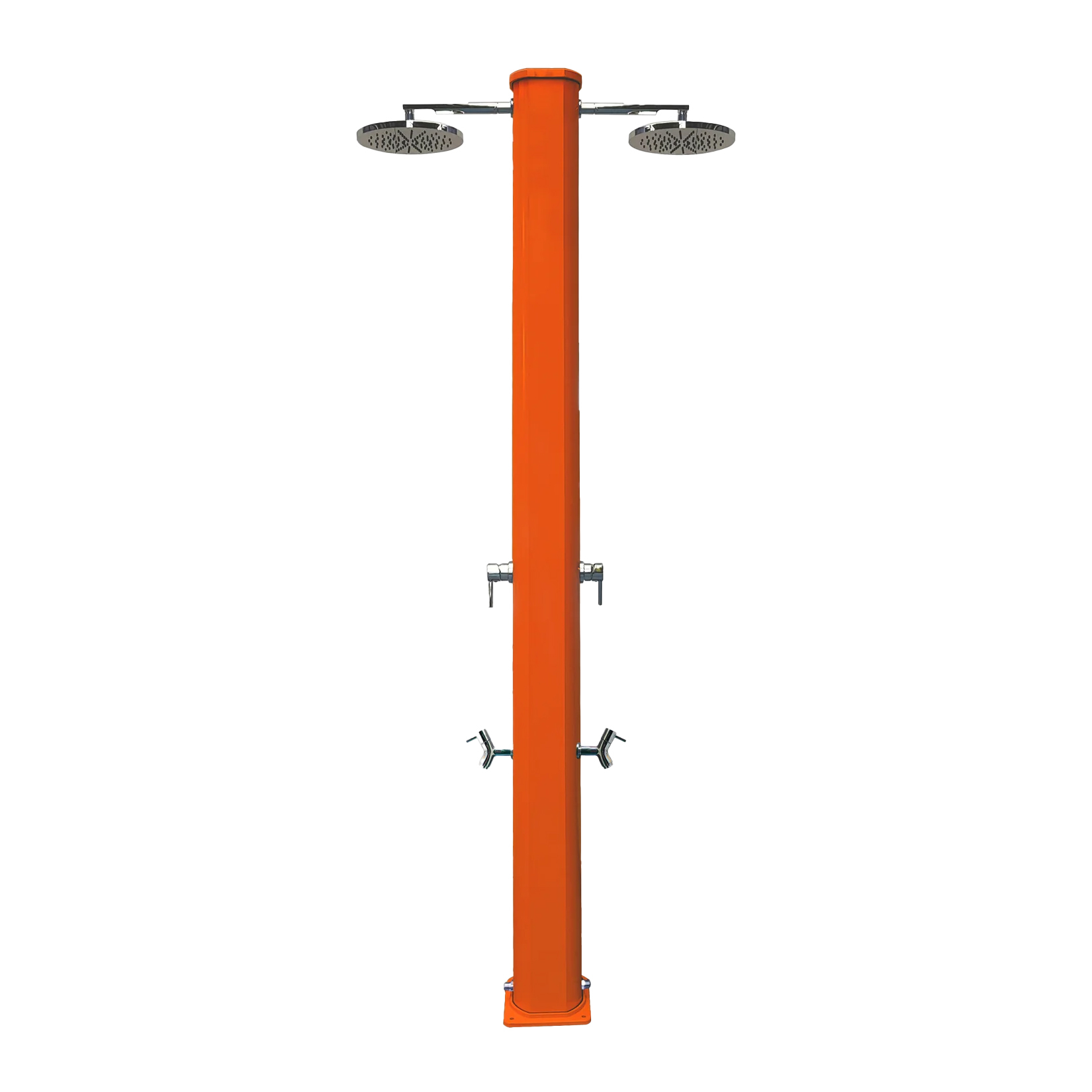 Aluminum outdoor shower with 2 heads and 2 footwashers Big Jolly S A365/2