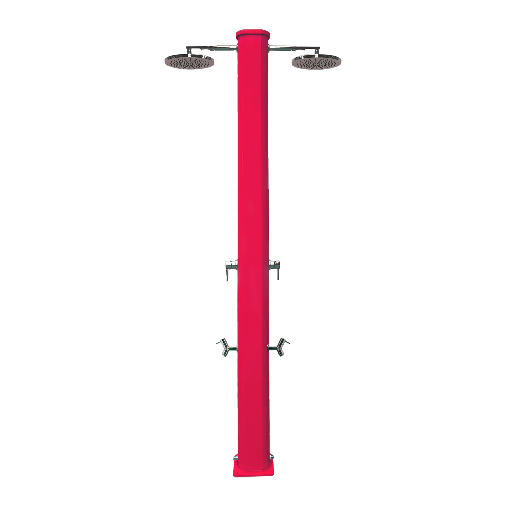 Aluminum outdoor shower with 2 heads and 2 footwashers Big Jolly S A365/2