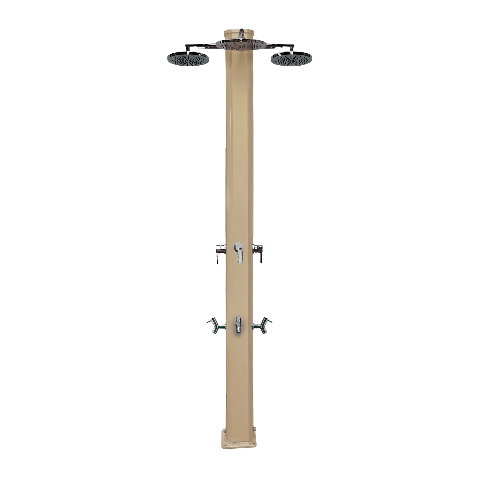 Aluminum outdoor shower with 3 heads and 3 footwashers Big Jolly S A365/3