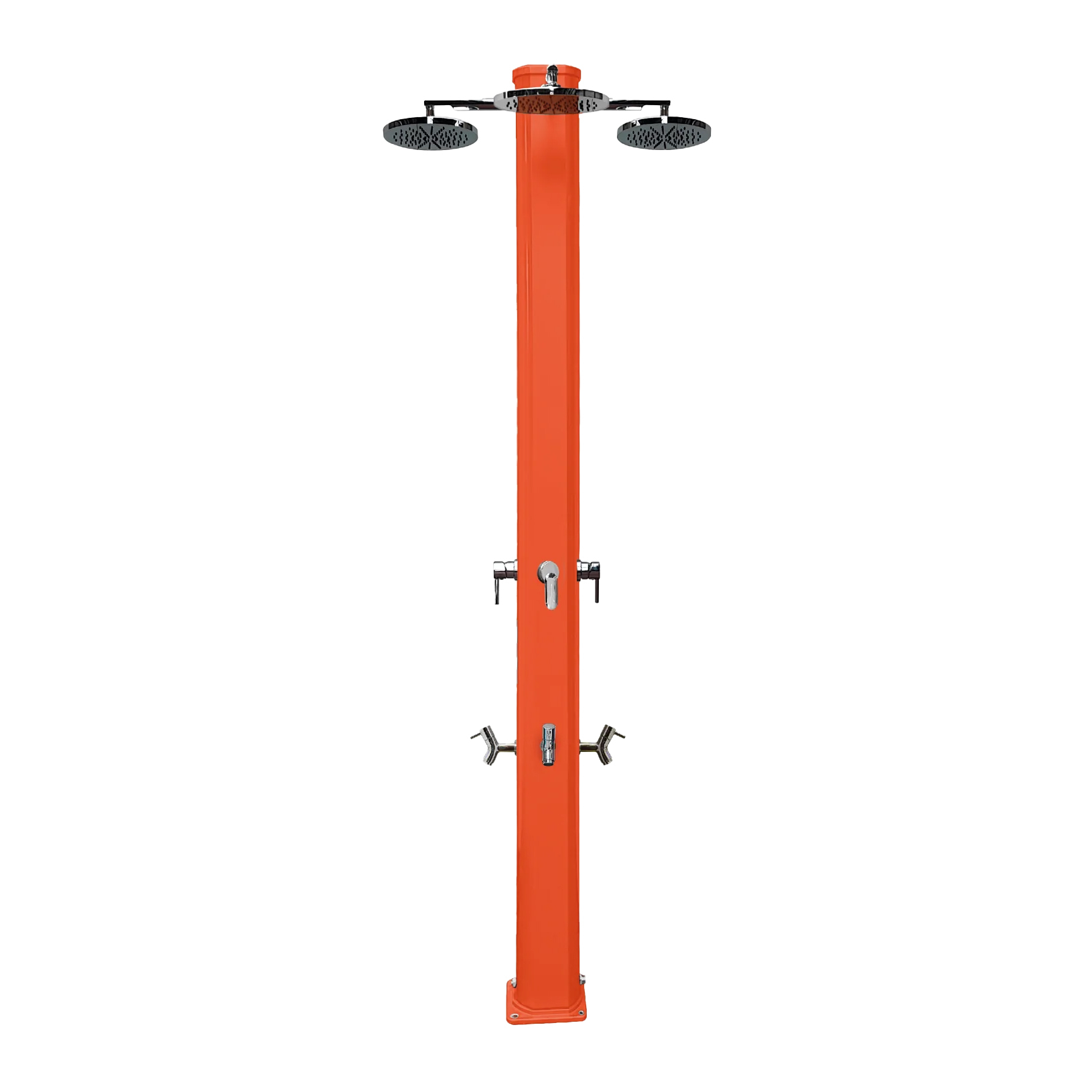 Aluminum outdoor shower with 3 heads and 3 footwashers Big Jolly S A365/3