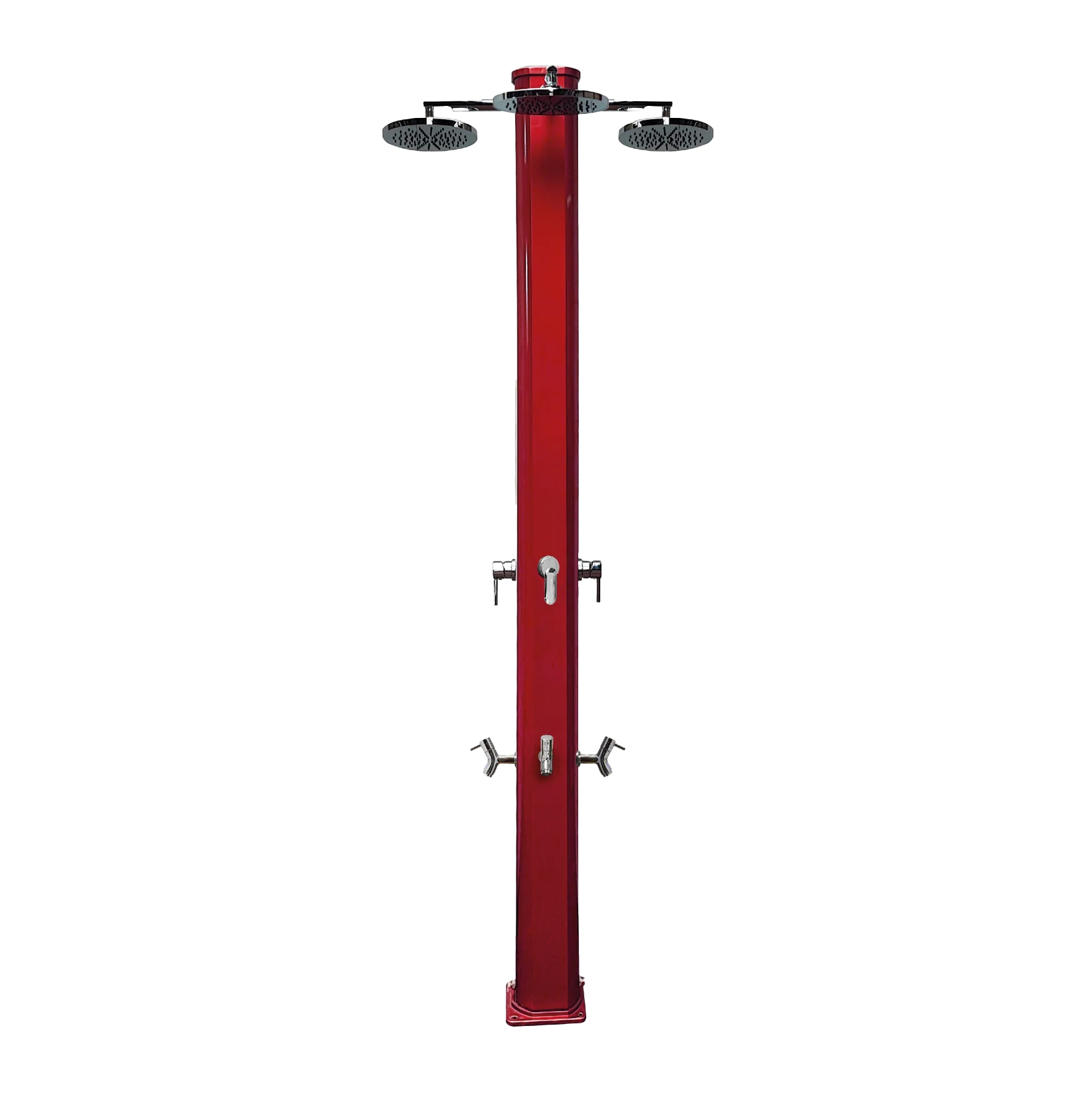 Aluminum outdoor shower with 3 heads and 3 footwashers Big Jolly S A365/3