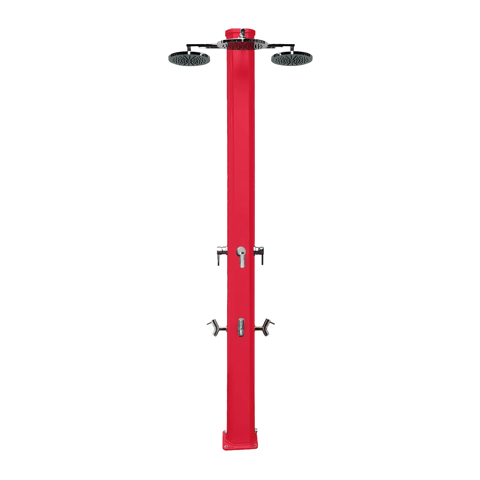 Aluminum outdoor shower with 3 heads and 3 footwashers Big Jolly S A365/3