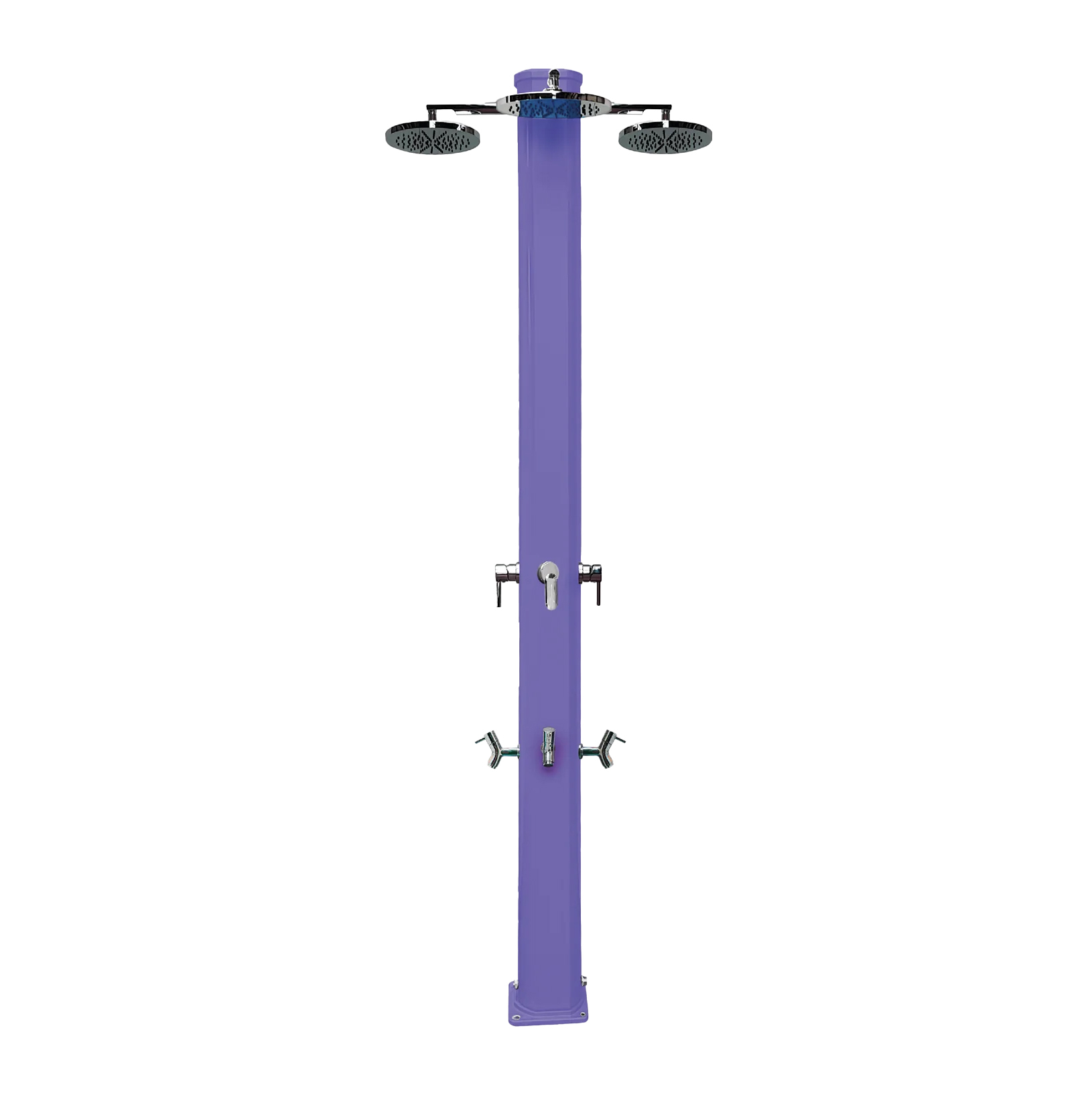 Aluminum outdoor shower with 3 heads and 3 footwashers Big Jolly S A365/3
