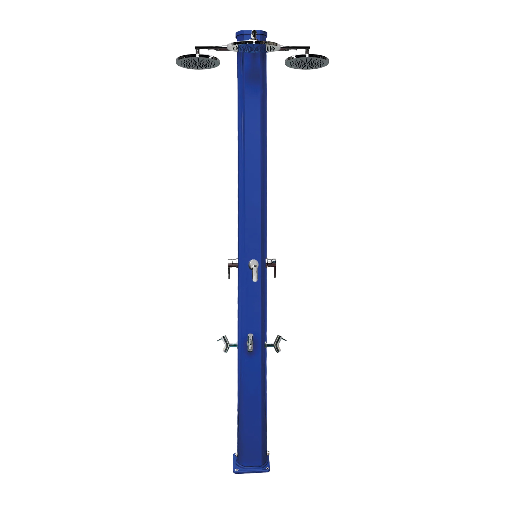 Aluminum outdoor shower with 3 heads and 3 footwashers Big Jolly S A365/3