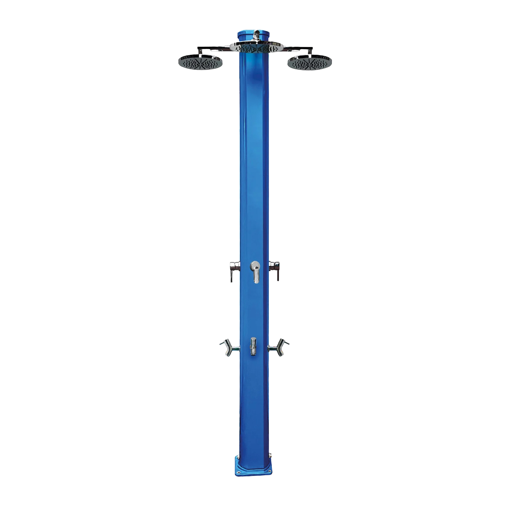 Aluminum outdoor shower with 3 heads and 3 footwashers Big Jolly S A365/3