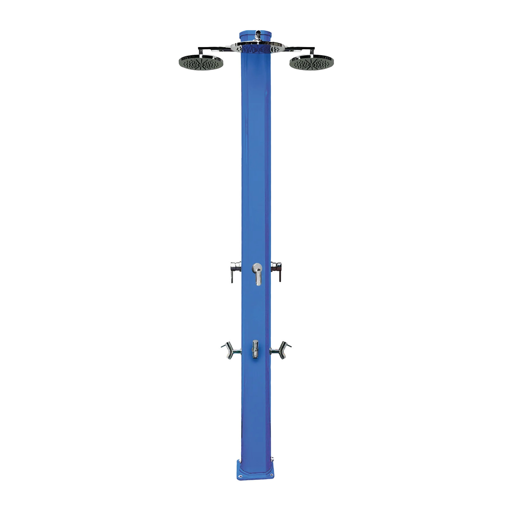 Aluminum outdoor shower with 3 heads and 3 footwashers Big Jolly S A365/3