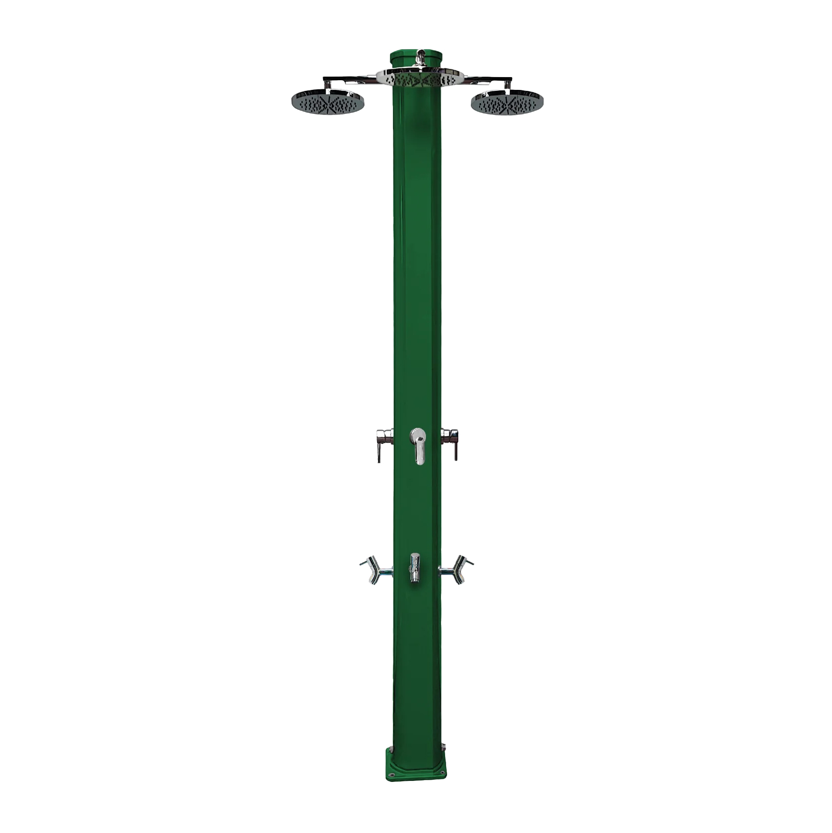 Aluminum outdoor shower with 3 heads and 3 footwashers Big Jolly S A365/3