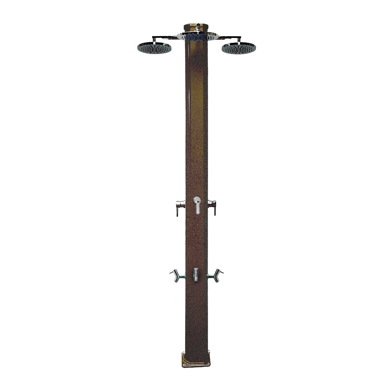 Aluminum outdoor shower with 3 heads and 3 footwashers Big Jolly S A365/3