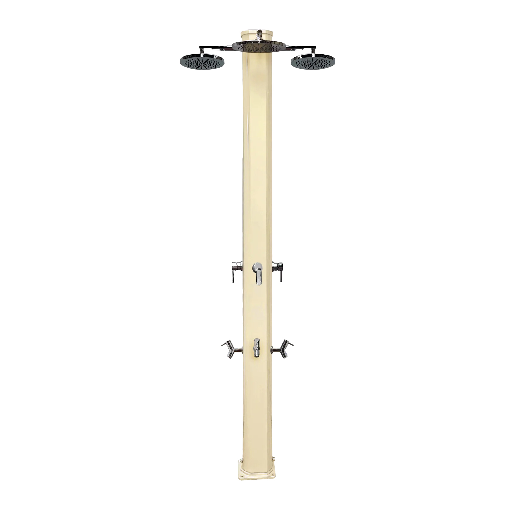 Aluminum outdoor shower with 3 heads and 3 footwashers Big Jolly S A365/3