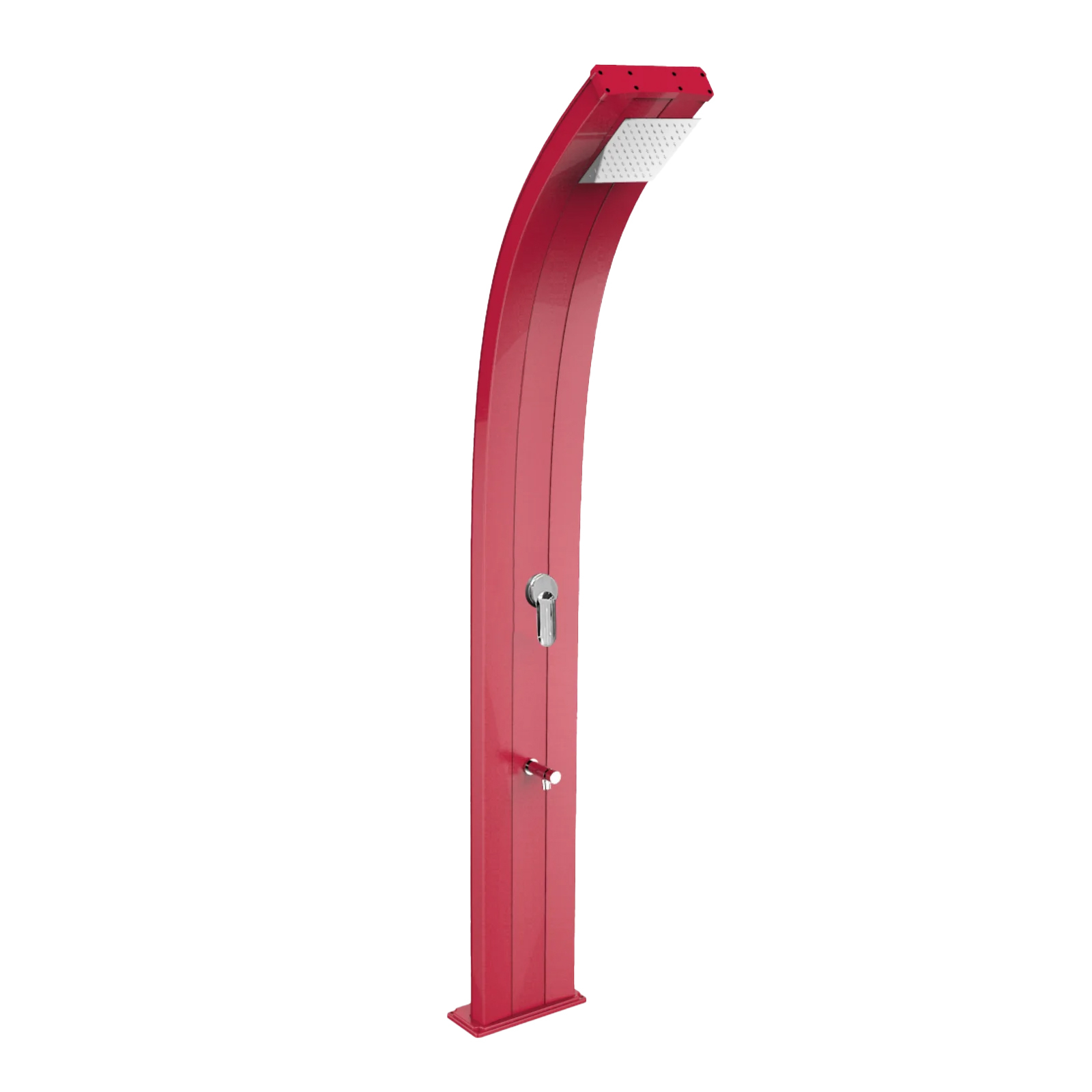 Aluminum solar shower with temporized footwasher Dada D320