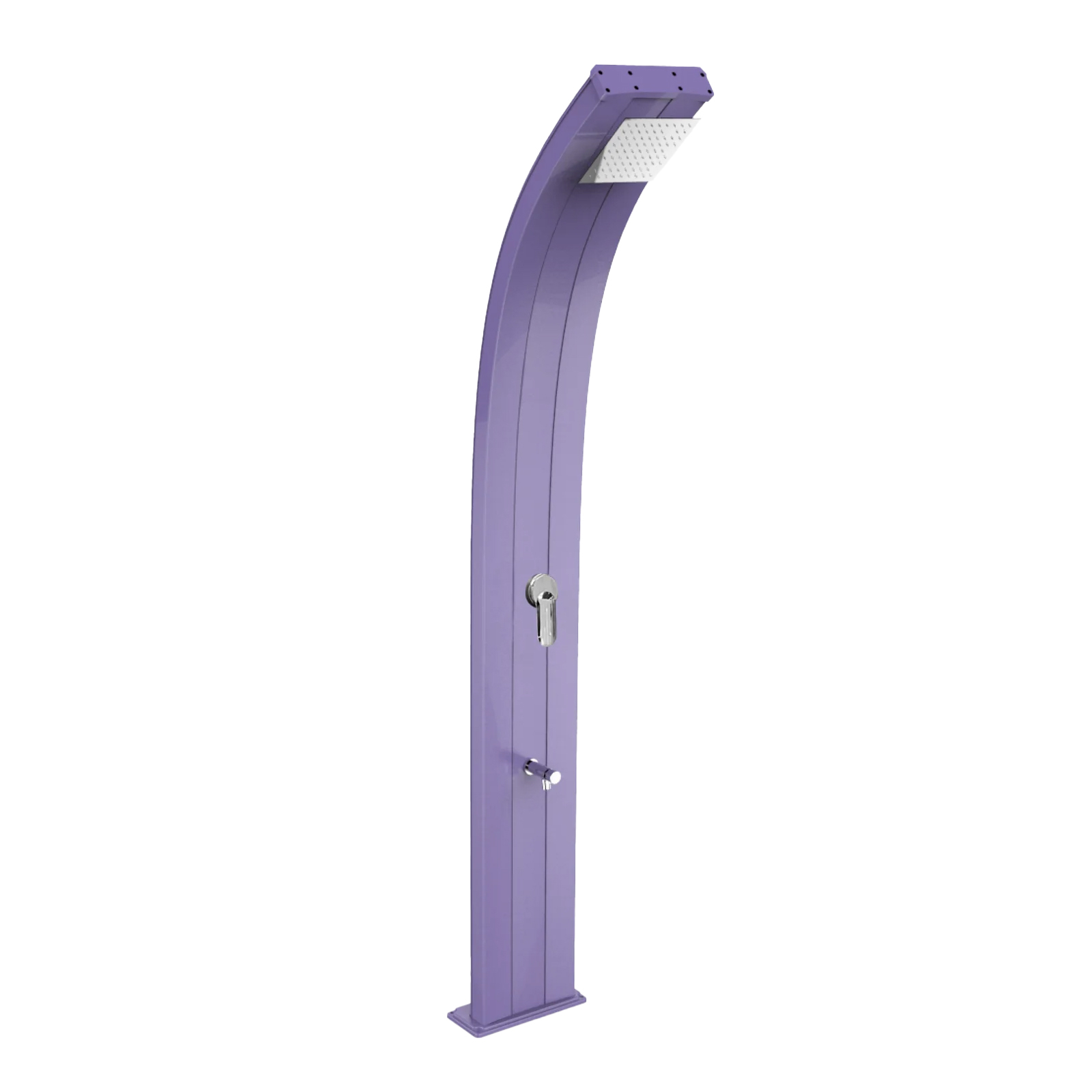Aluminum solar shower with temporized footwasher Dada D320