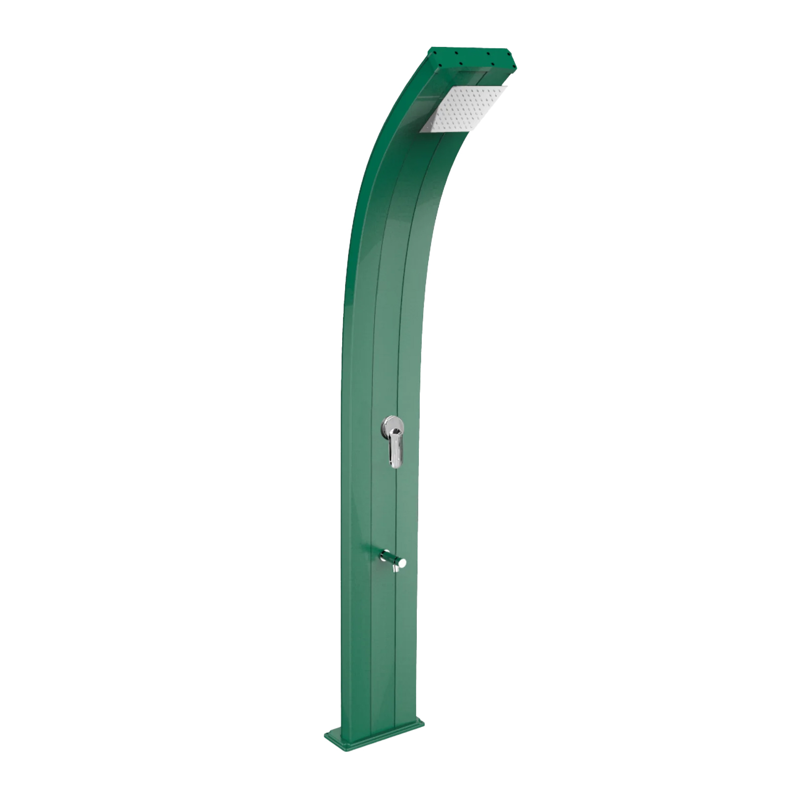 Aluminum solar shower with temporized footwasher Dada D320