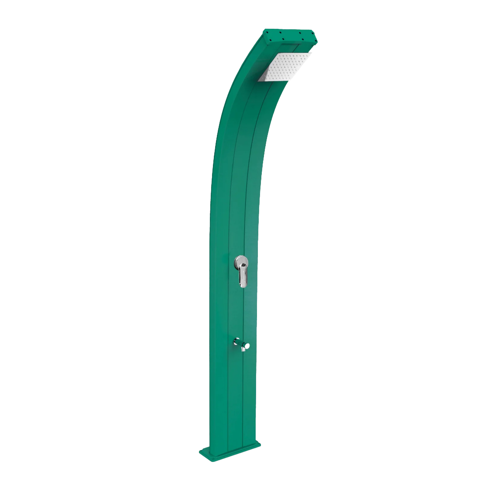 Aluminum solar shower with temporized footwasher Dada D320