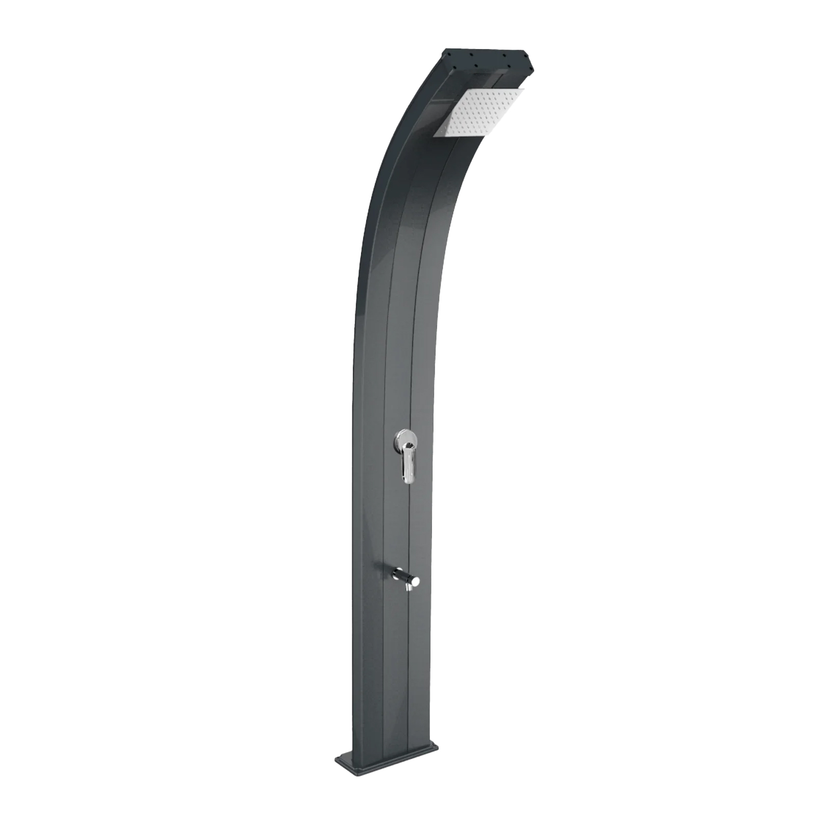 Aluminum solar shower with temporized footwasher Dada D320