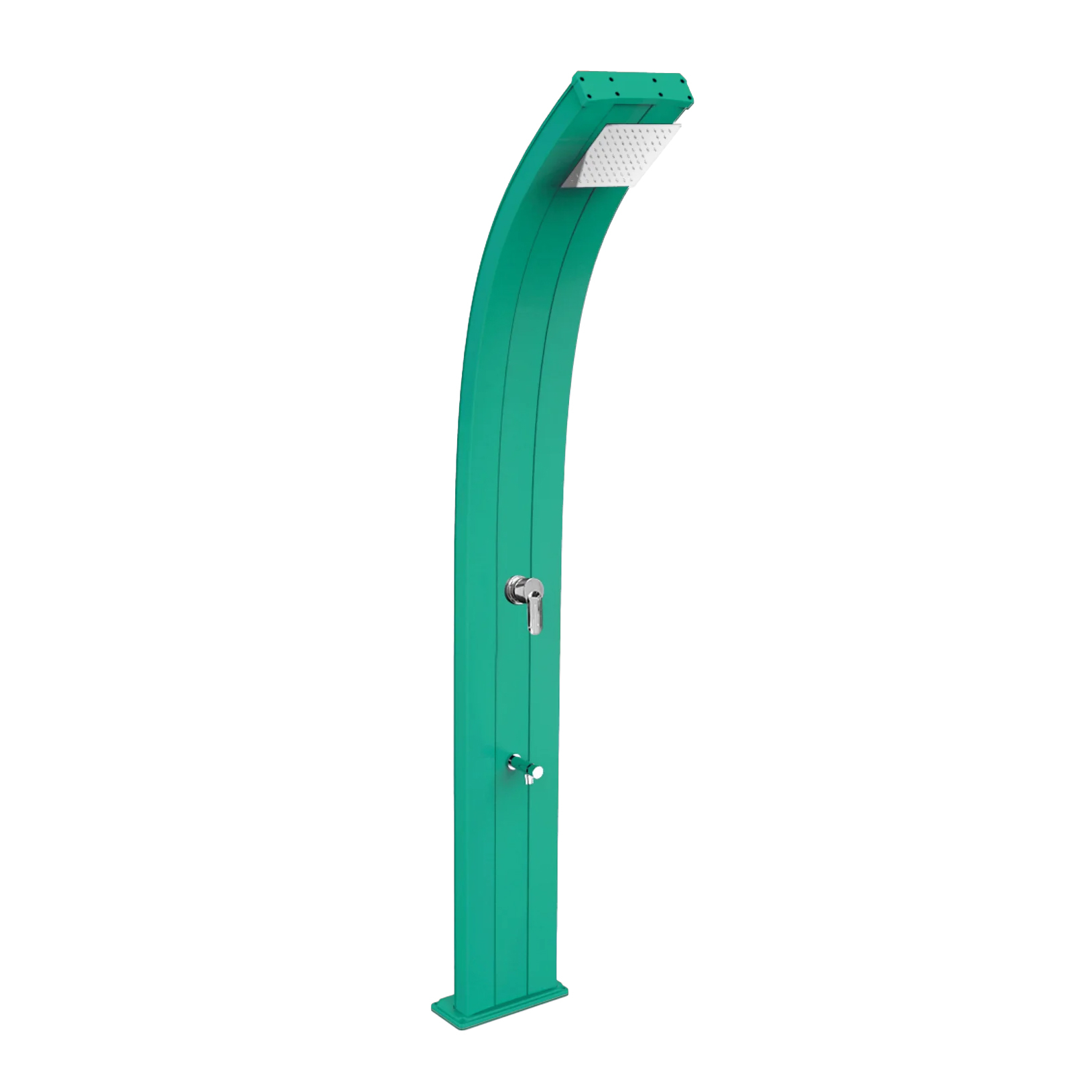 Aluminum shower with temporized footwasher Dada D325