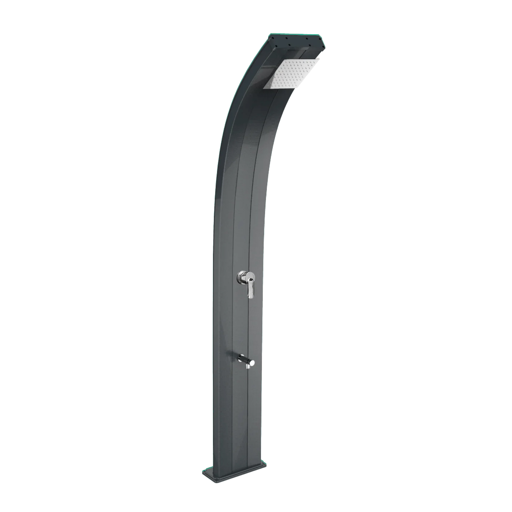 Aluminum shower with footwasher