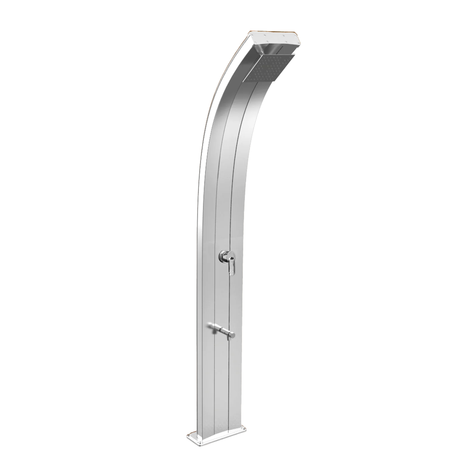 Aluminum shower with temporized footwasher Dada D325