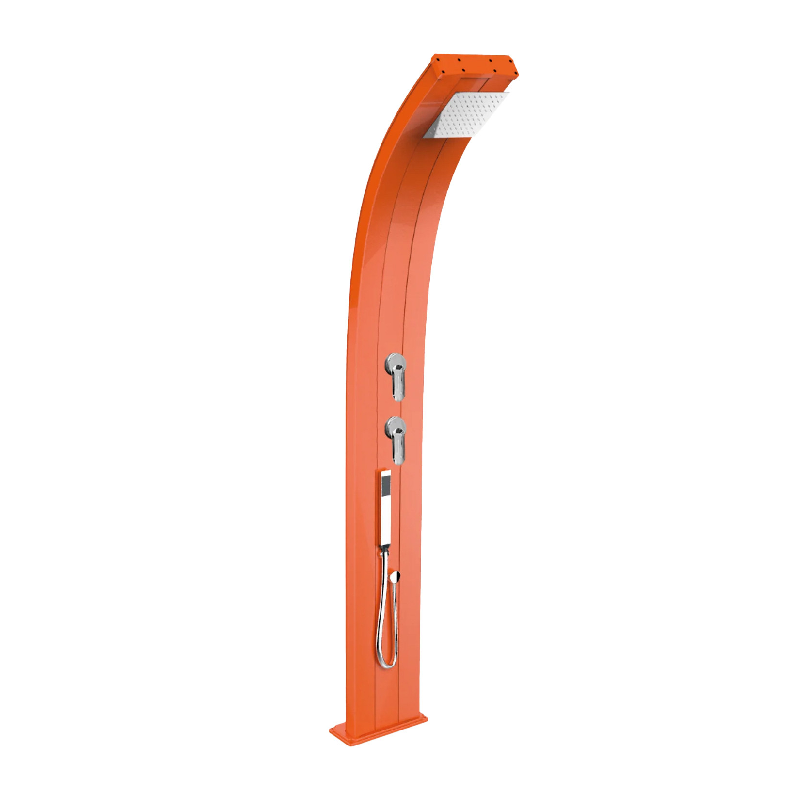Solar shower with hand shower and diverter