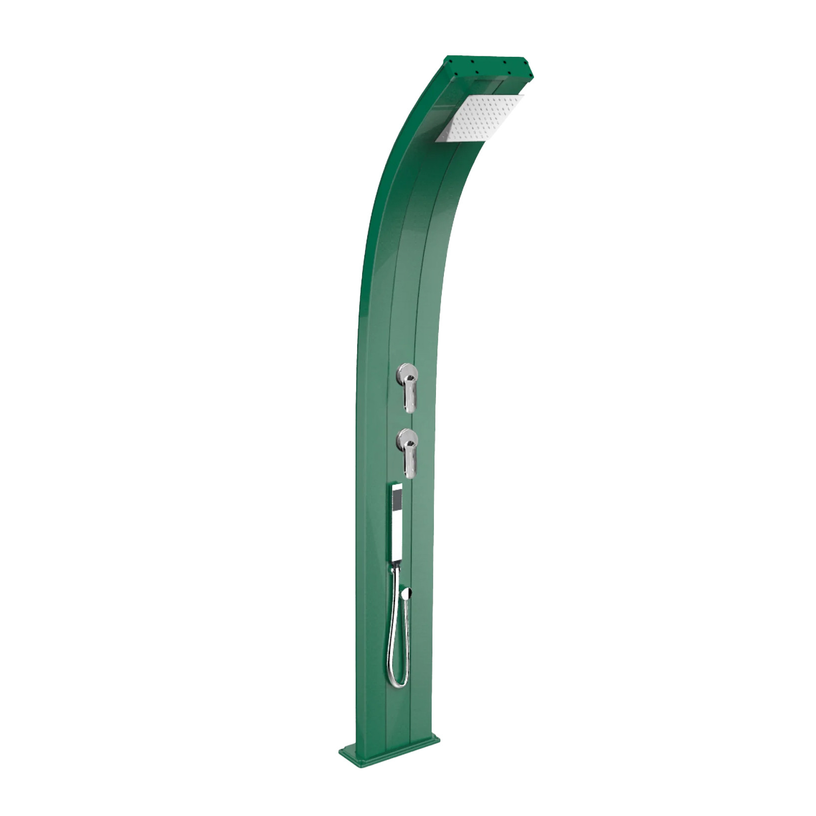 Aluminum solar shower with hand shower and diverter Dada D340