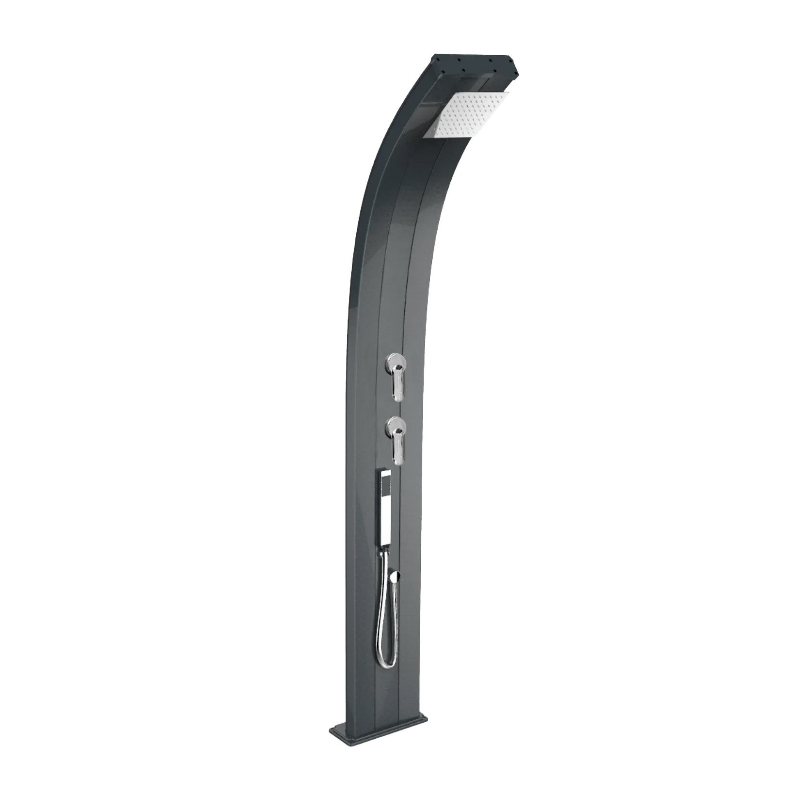 Aluminum solar shower with hand shower and diverter Dada D340