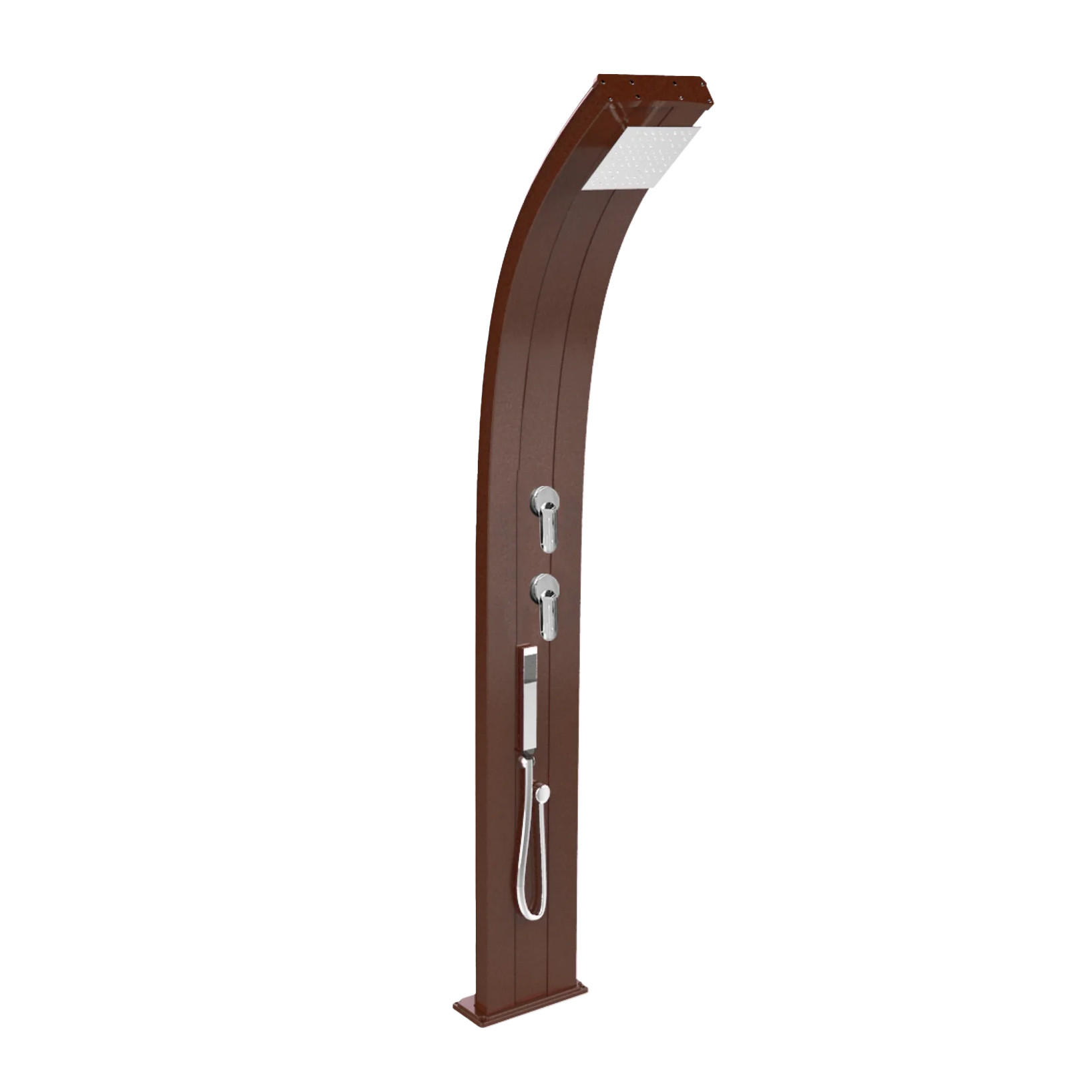 Aluminum solar shower with hand shower and diverter Dada D340