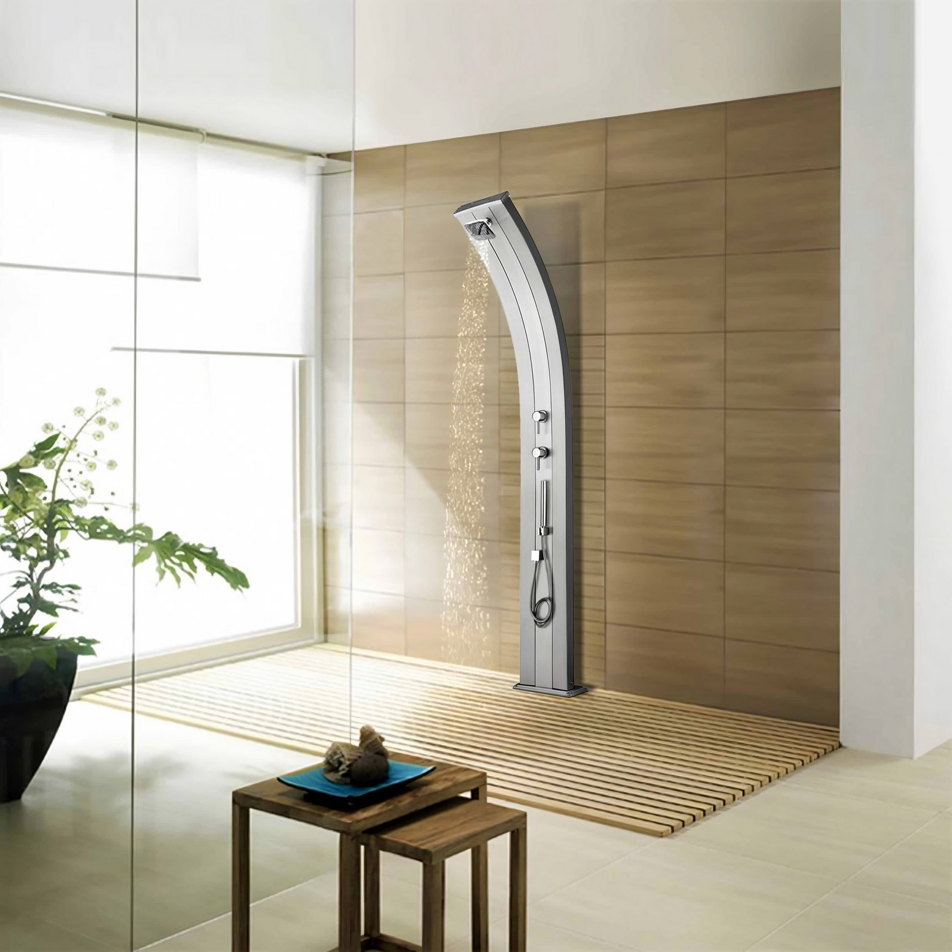 Aluminum shower with hand shower and diverter Dada D345