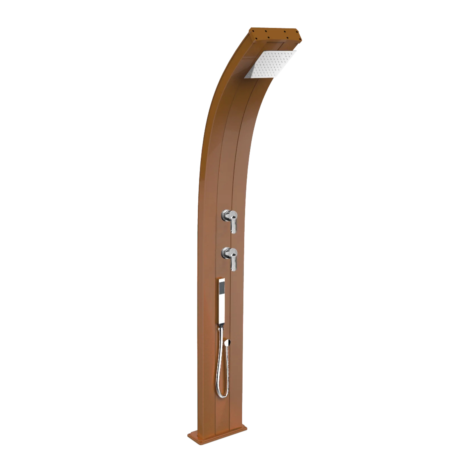 Aluminum shower with hand shower and diverter
