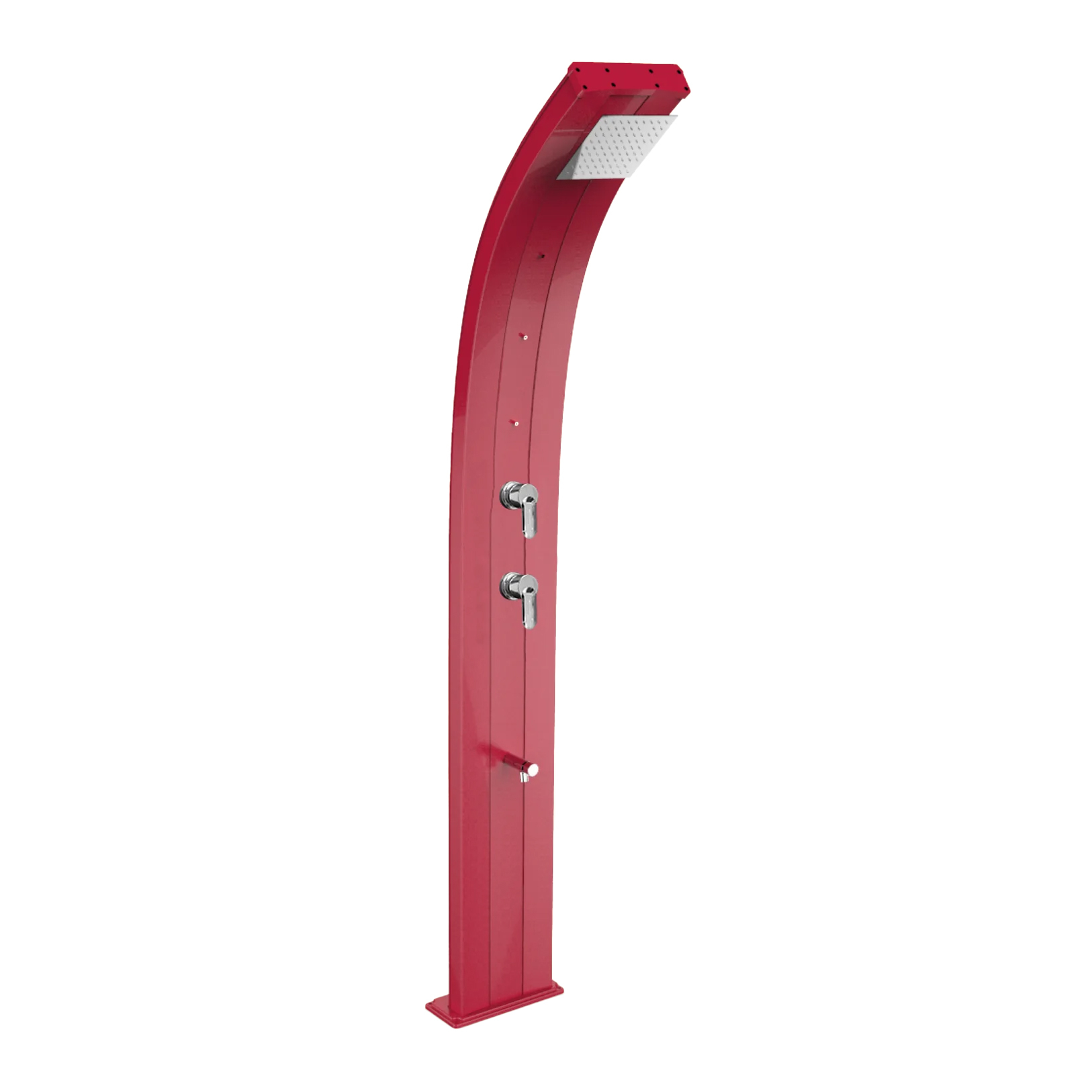 Aluminum shower with temporized footwasher and nebulizers Dada D355