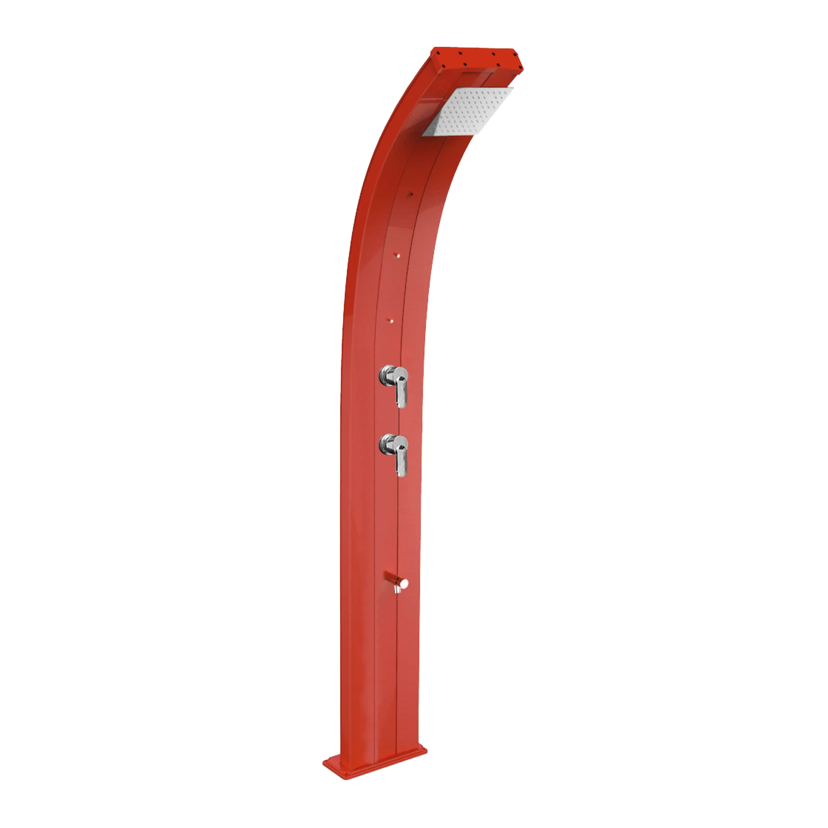 Aluminum shower with temporized footwasher and nebulizers Dada D355