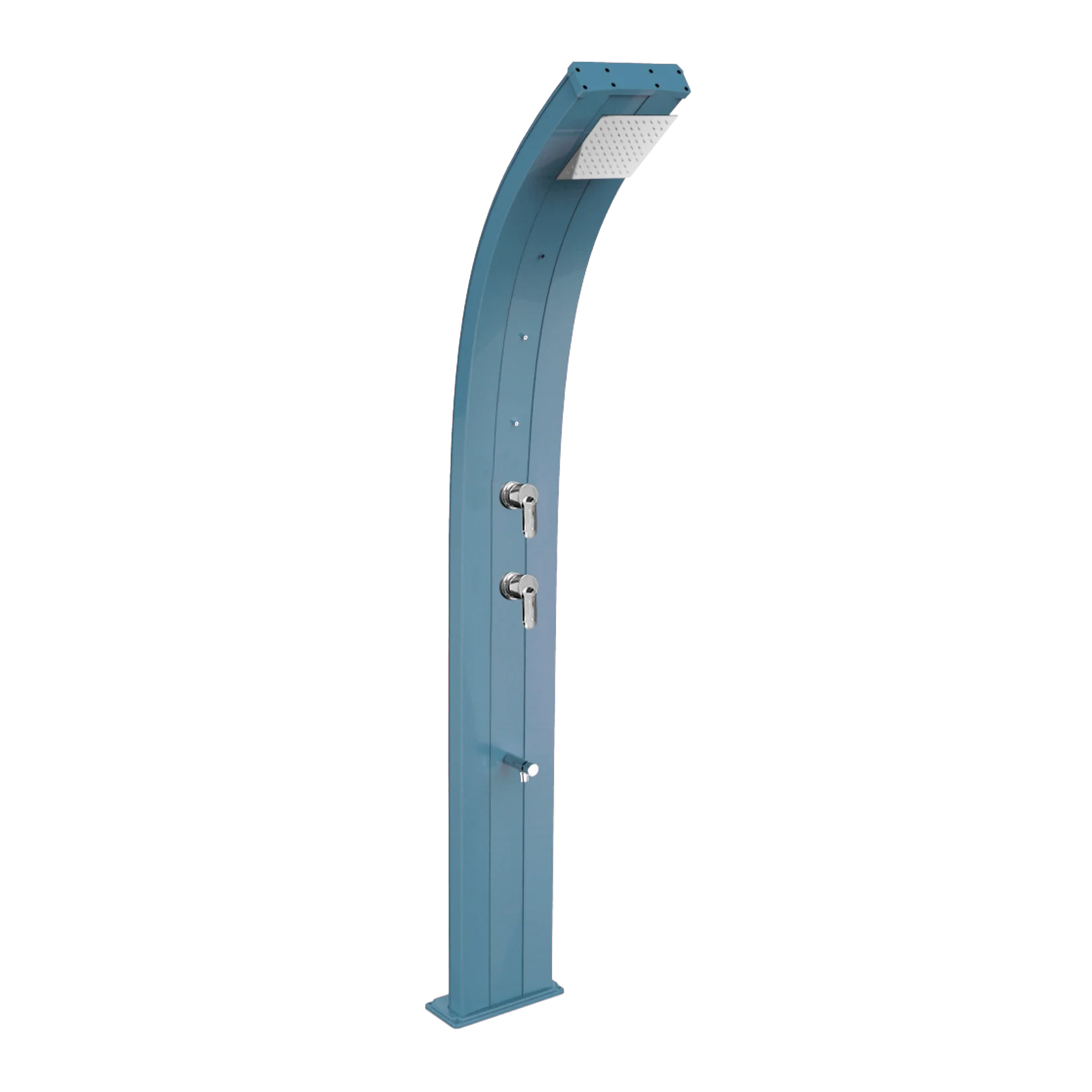 Aluminum shower with temporized footwasher and nebulizers Dada D355